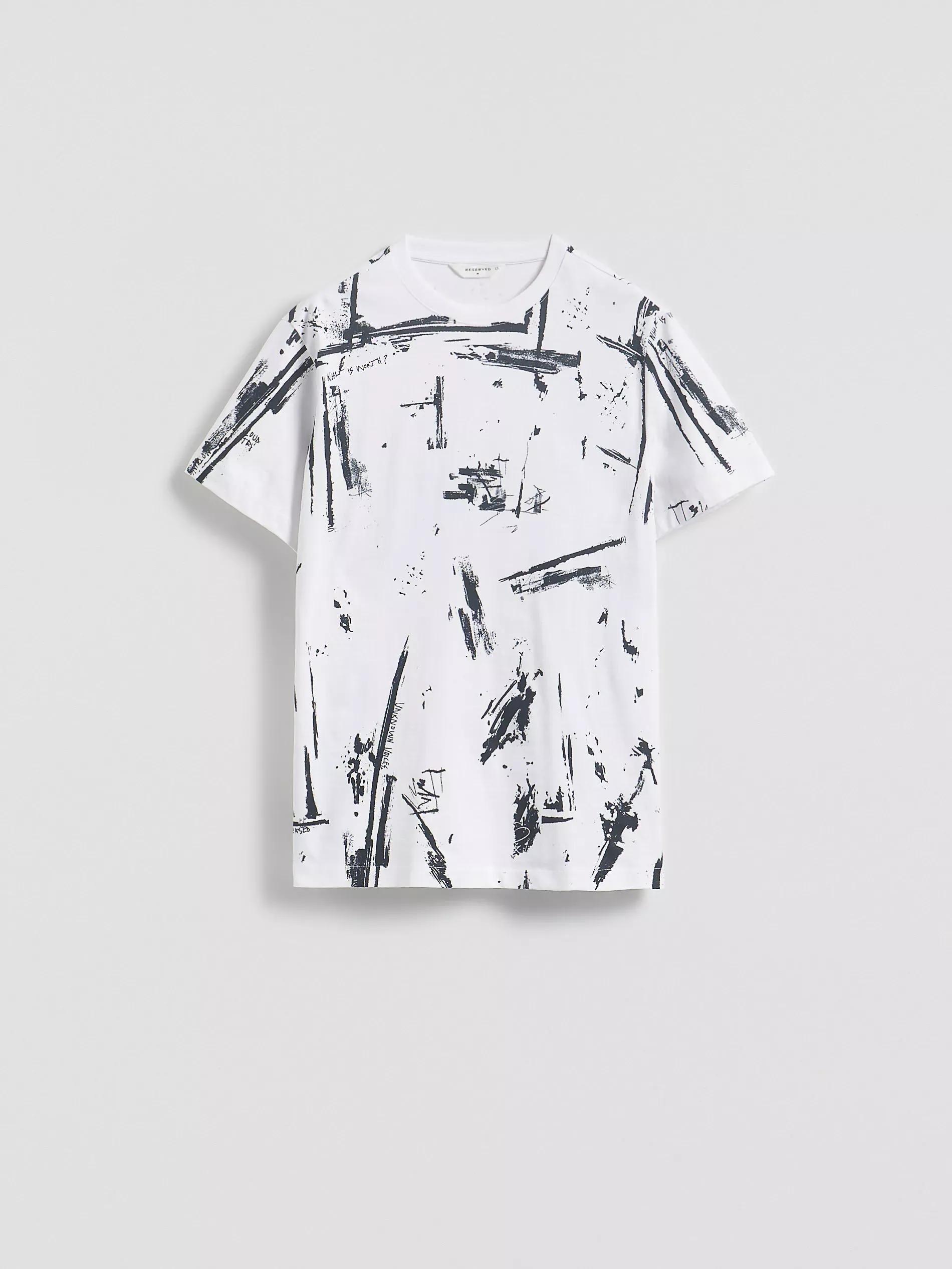 WHITE Comfort fit T-shirt with print, White, large image number 0