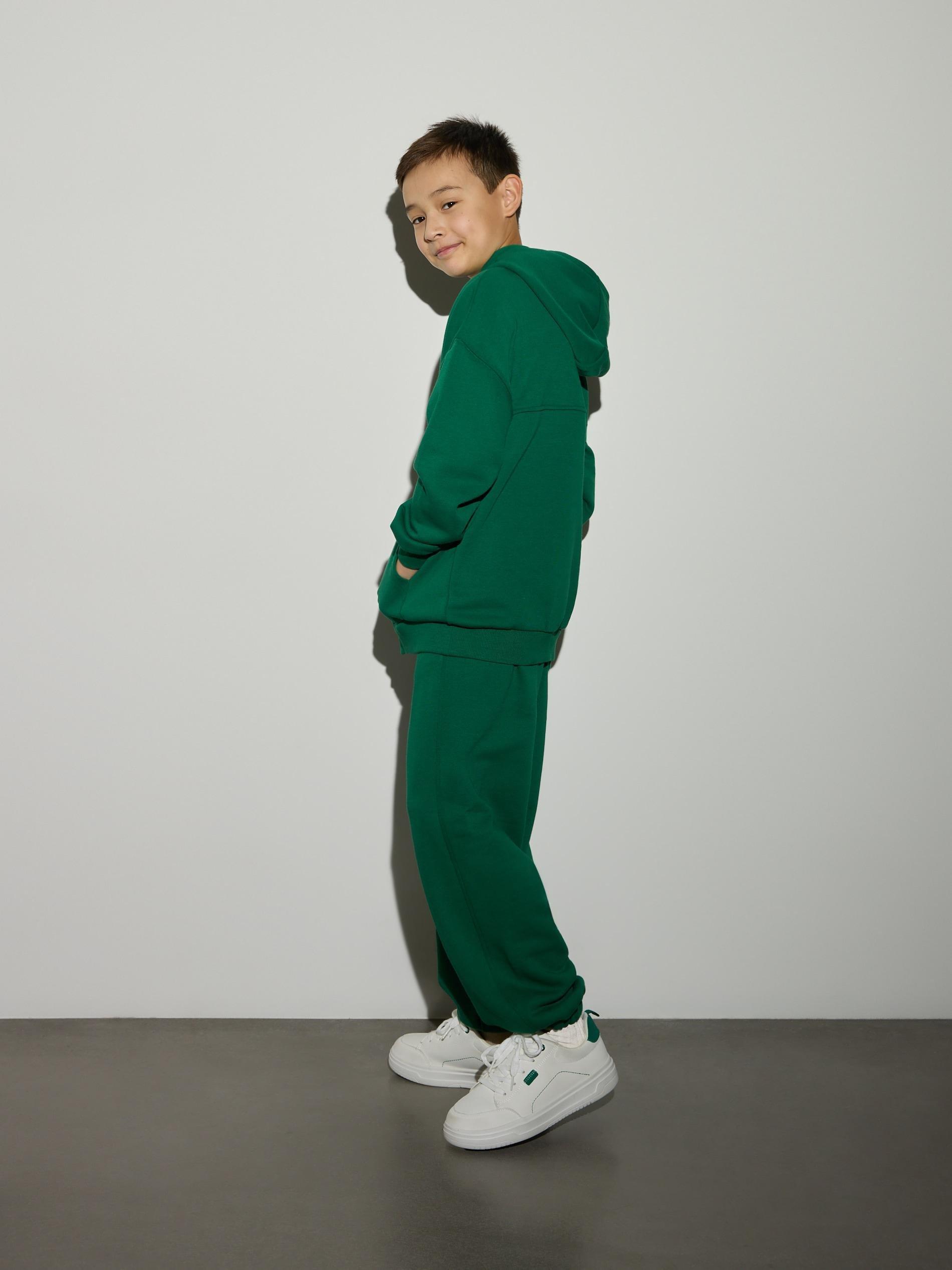 Fresh Green Cotton Joggers, Green, large image number 0