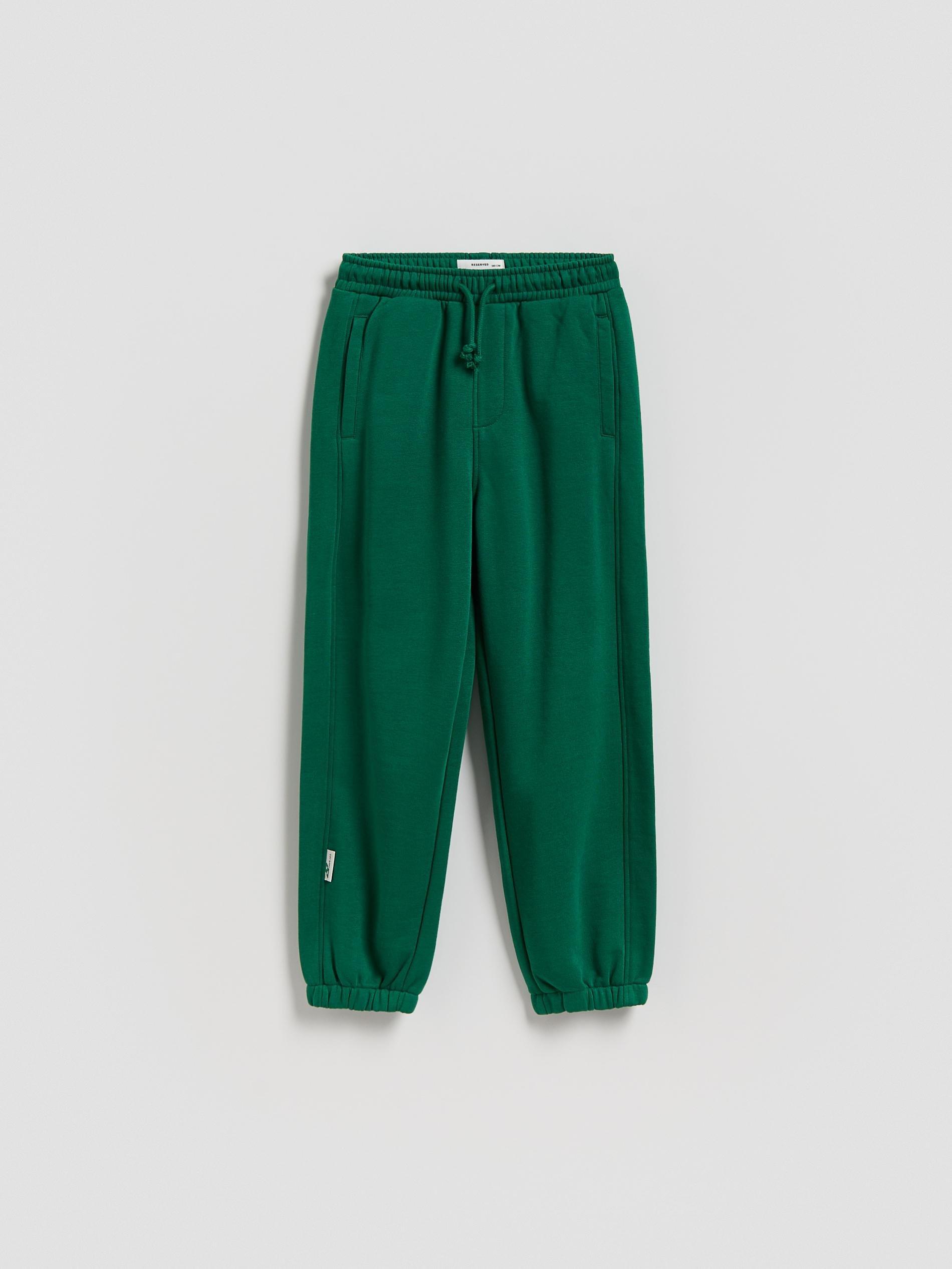 Fresh Green Cotton Joggers, Green, medium
