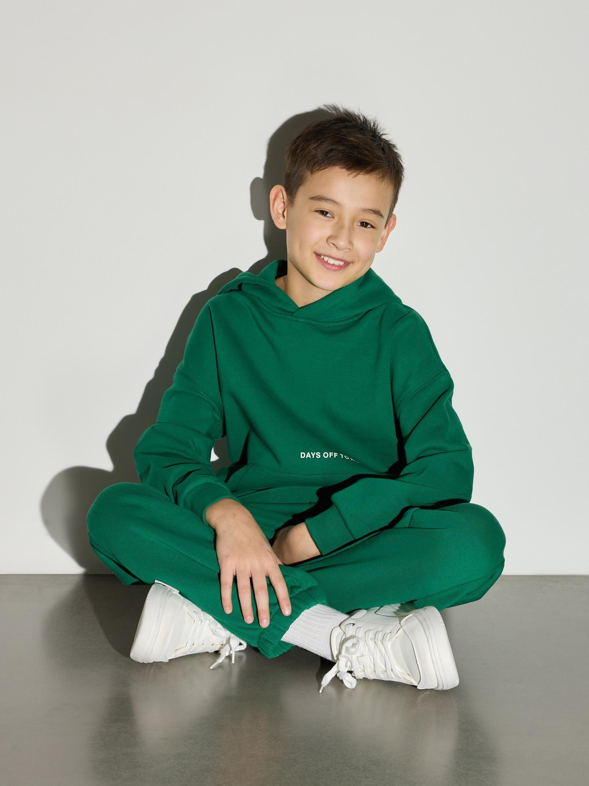 Fresh Green Cotton Joggers, Green, large image number 3