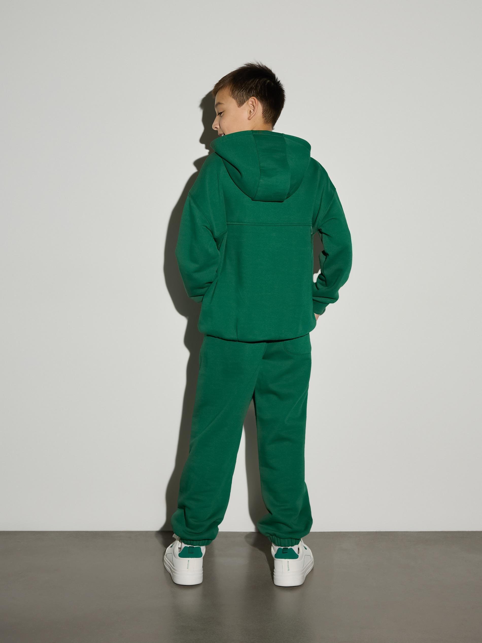 Fresh Green Cotton Joggers, Green, large image number 4