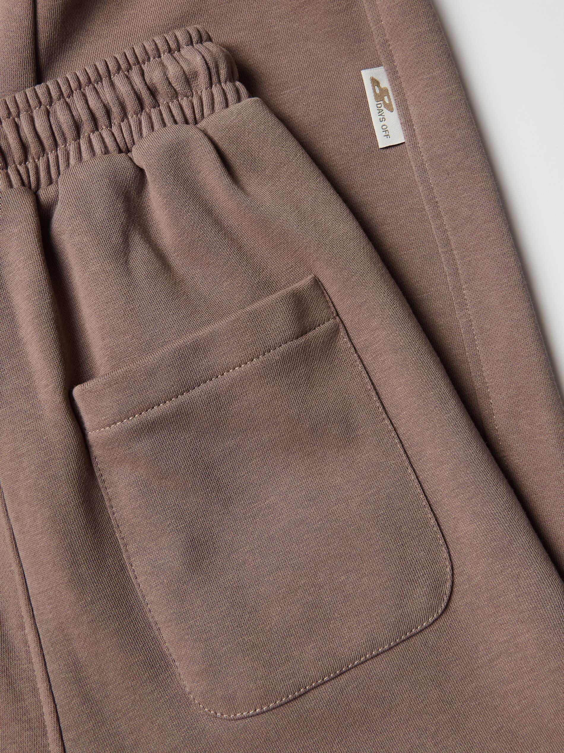 Brown Cotton Joggers, Brown, medium