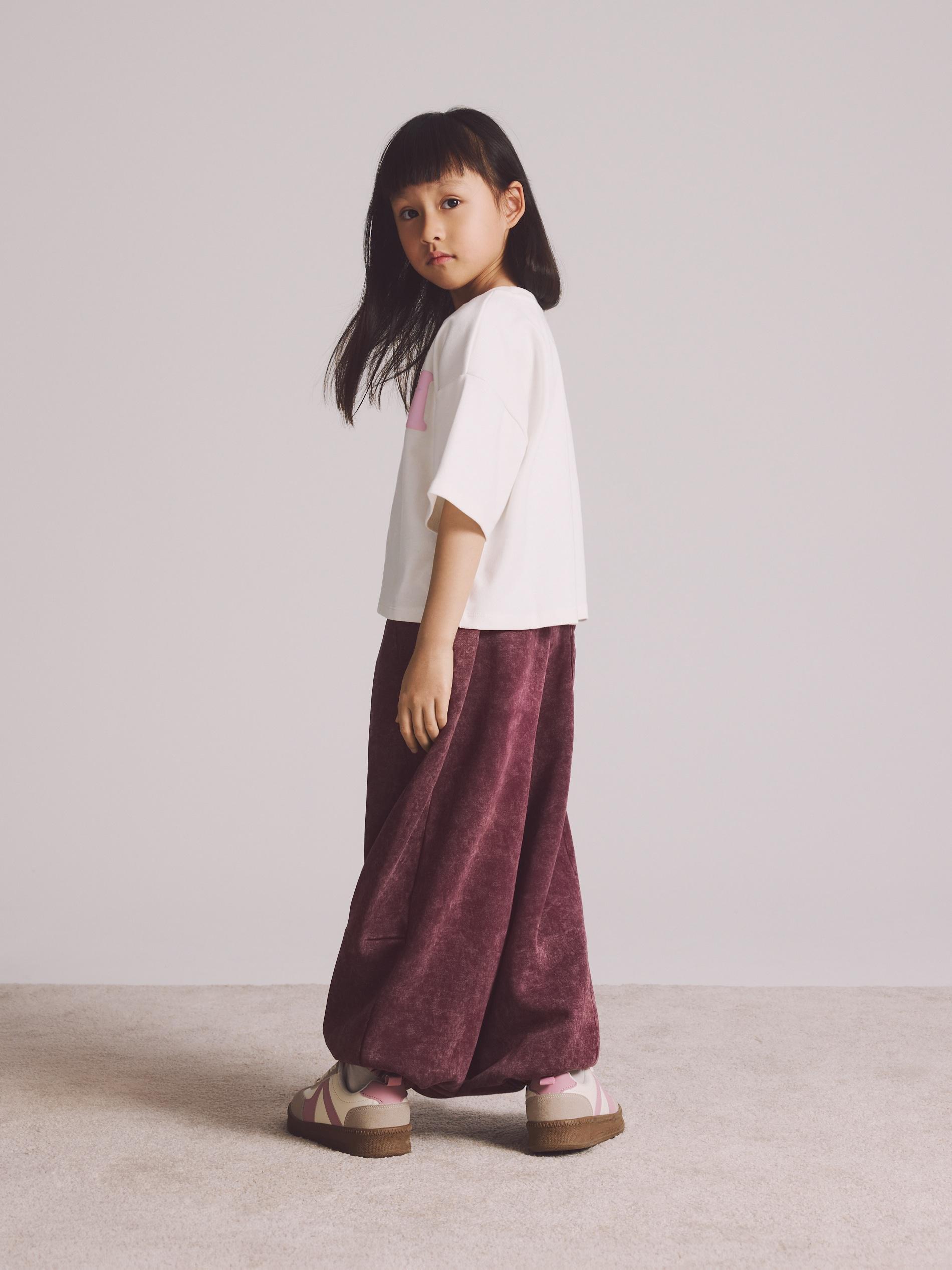 Cream Loose T-Shirt With Print, Ivory, large image number 4