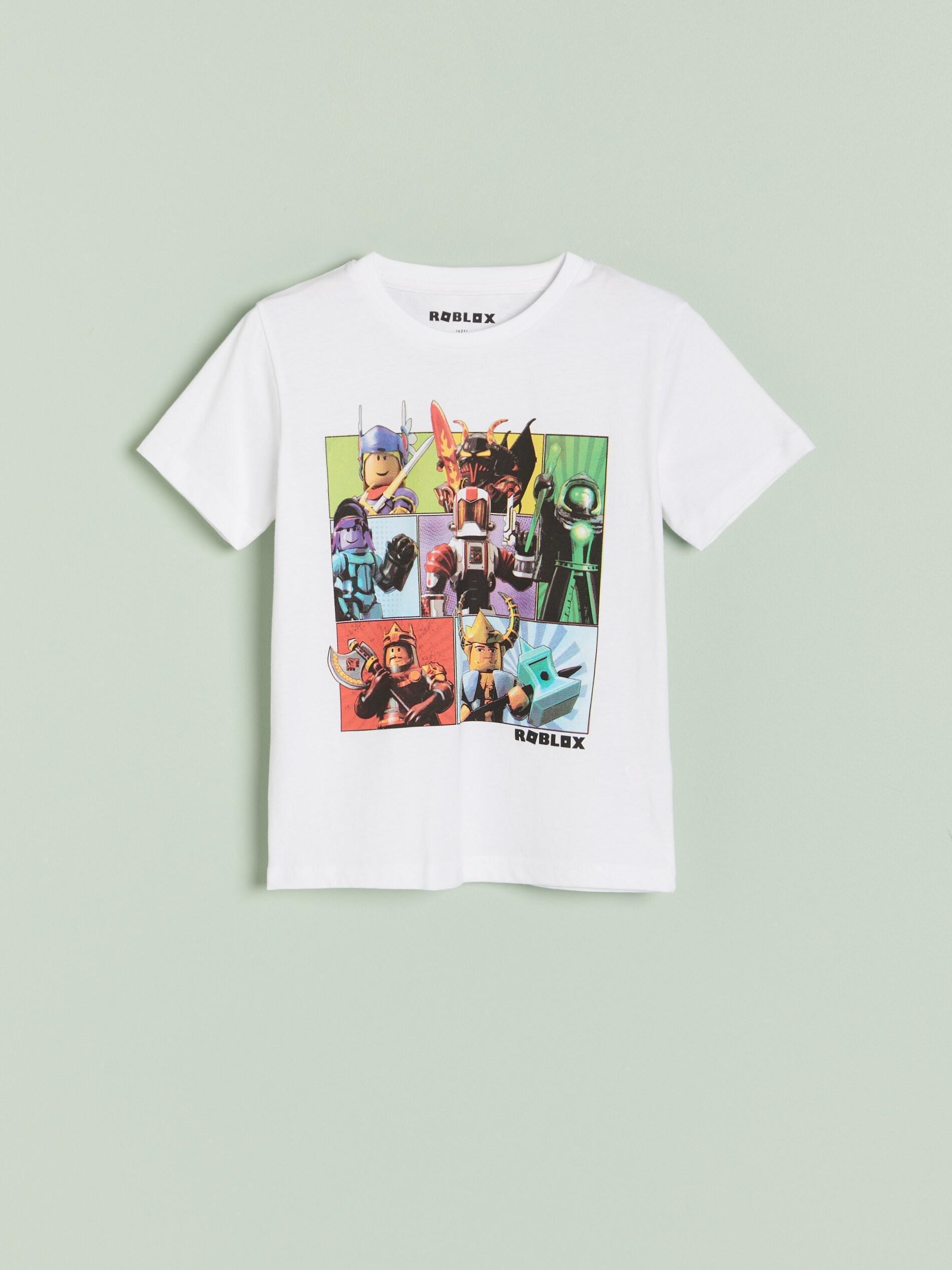 White Roblox cotton T-shirt, , large image number 0