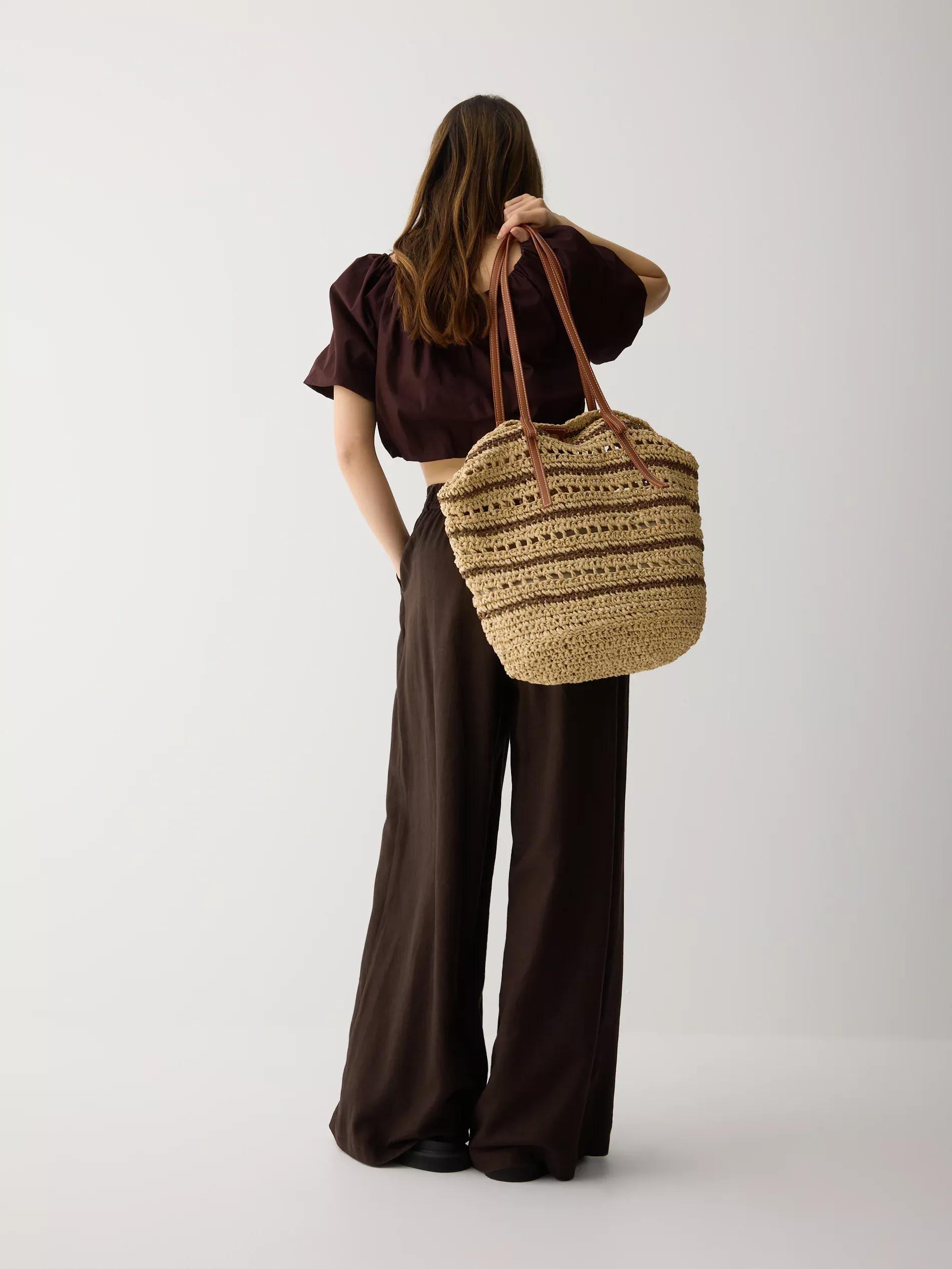 Multicolour Woven Shopper Bag, Multicolor, large image number 0
