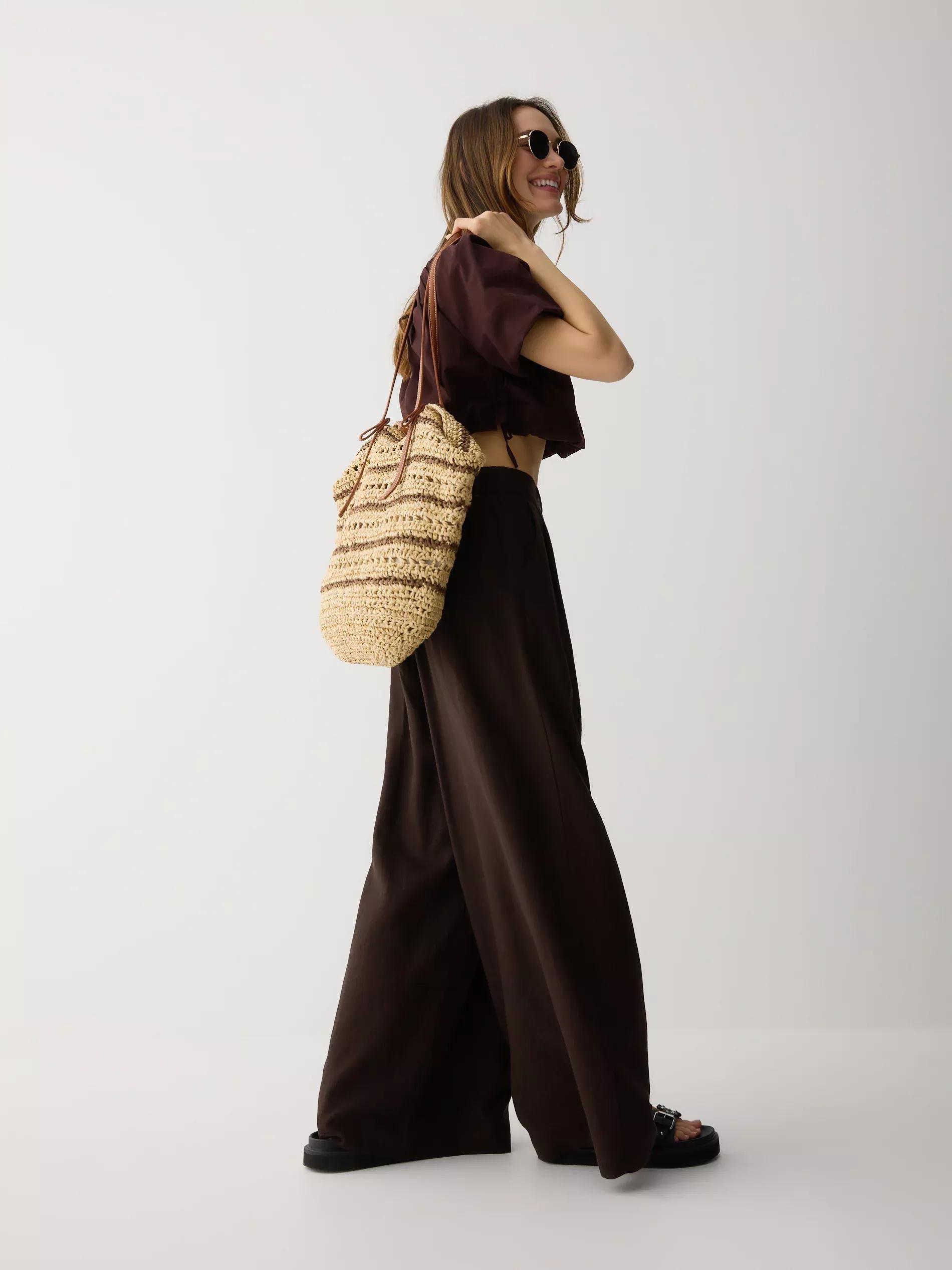 Multicolour Woven Shopper Bag, Multicolor, large image number 1