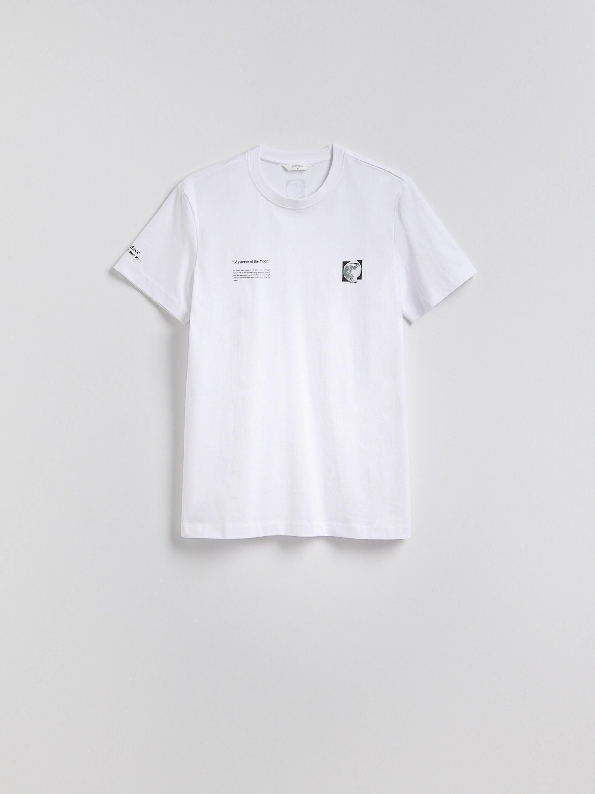 White Regular Fit Printed T-Shirt, White, large image number 0