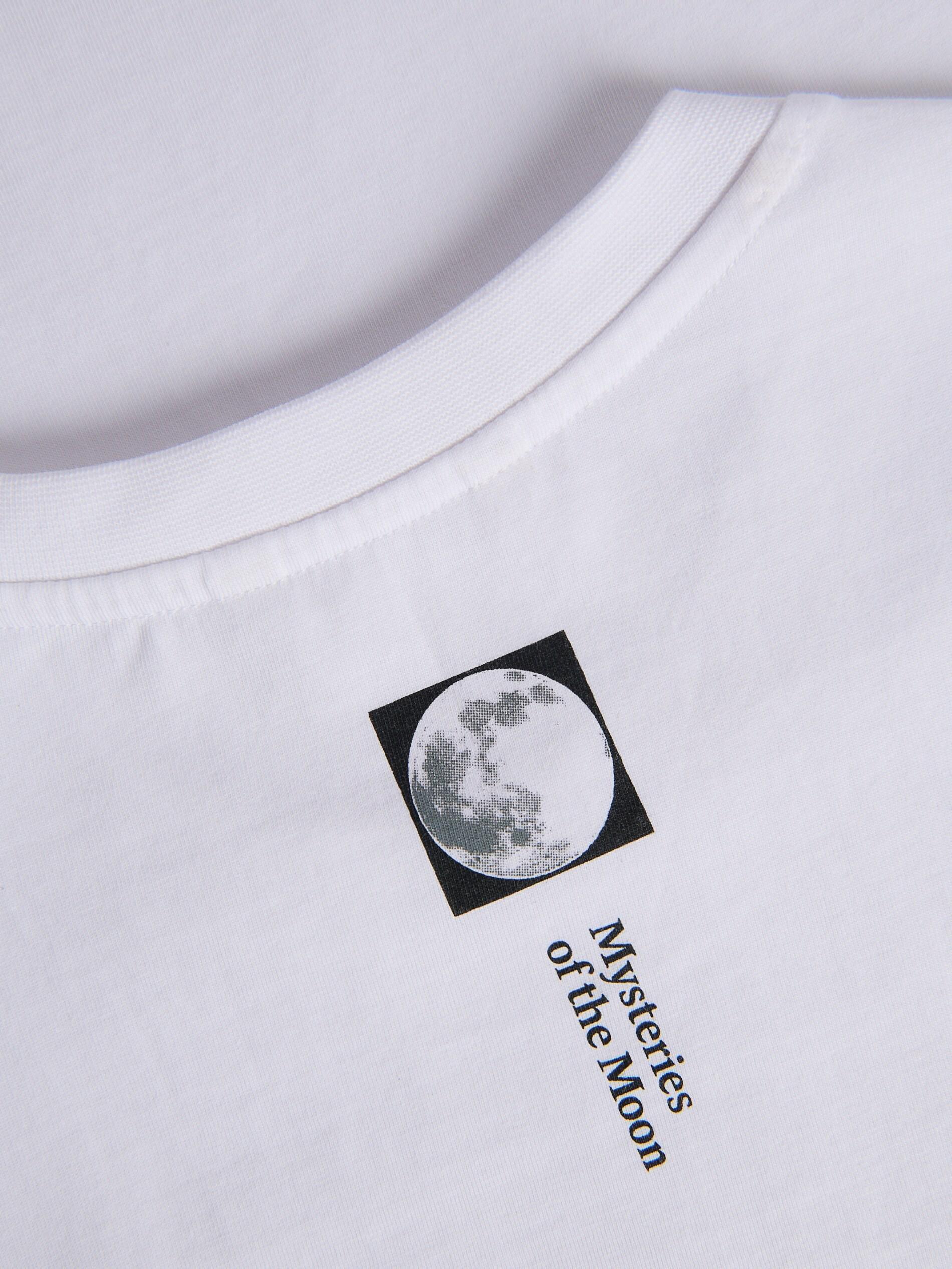 White Regular Fit Printed T-Shirt, White, large image number 1