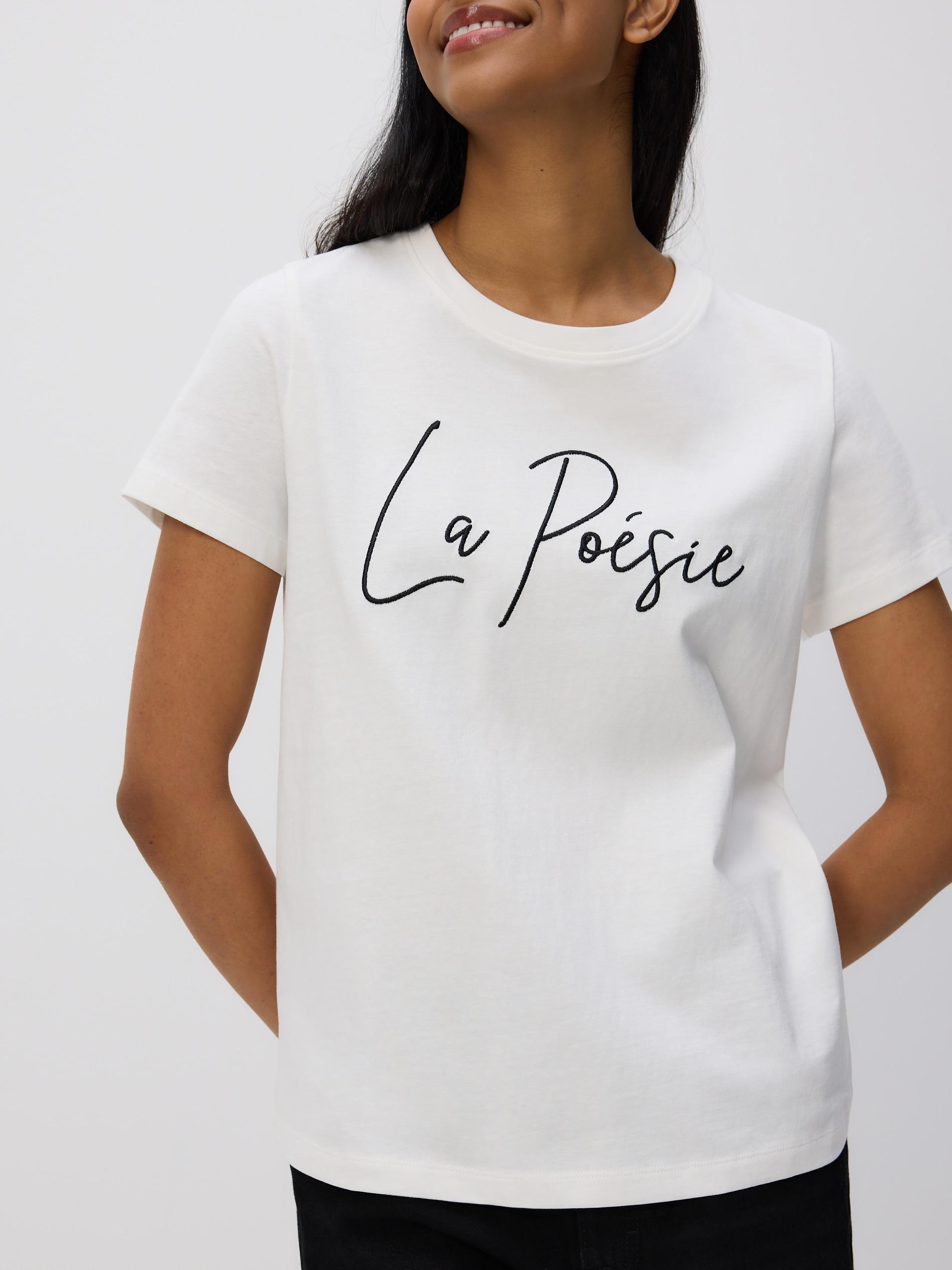 White Regular Fit Printed T-Shirt, , large image number 2
