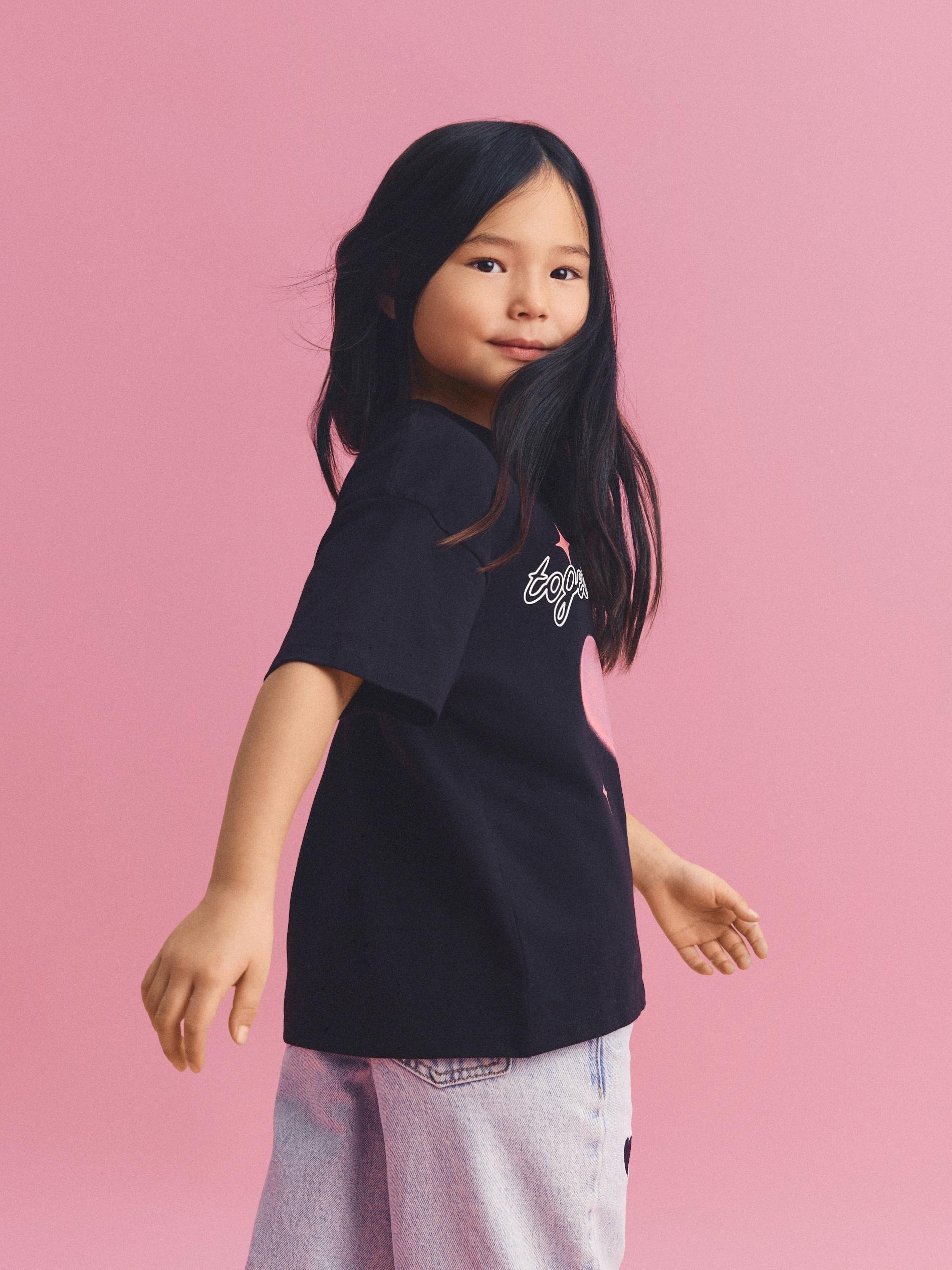 Black T-Shirt With Print, Black, large image number 4