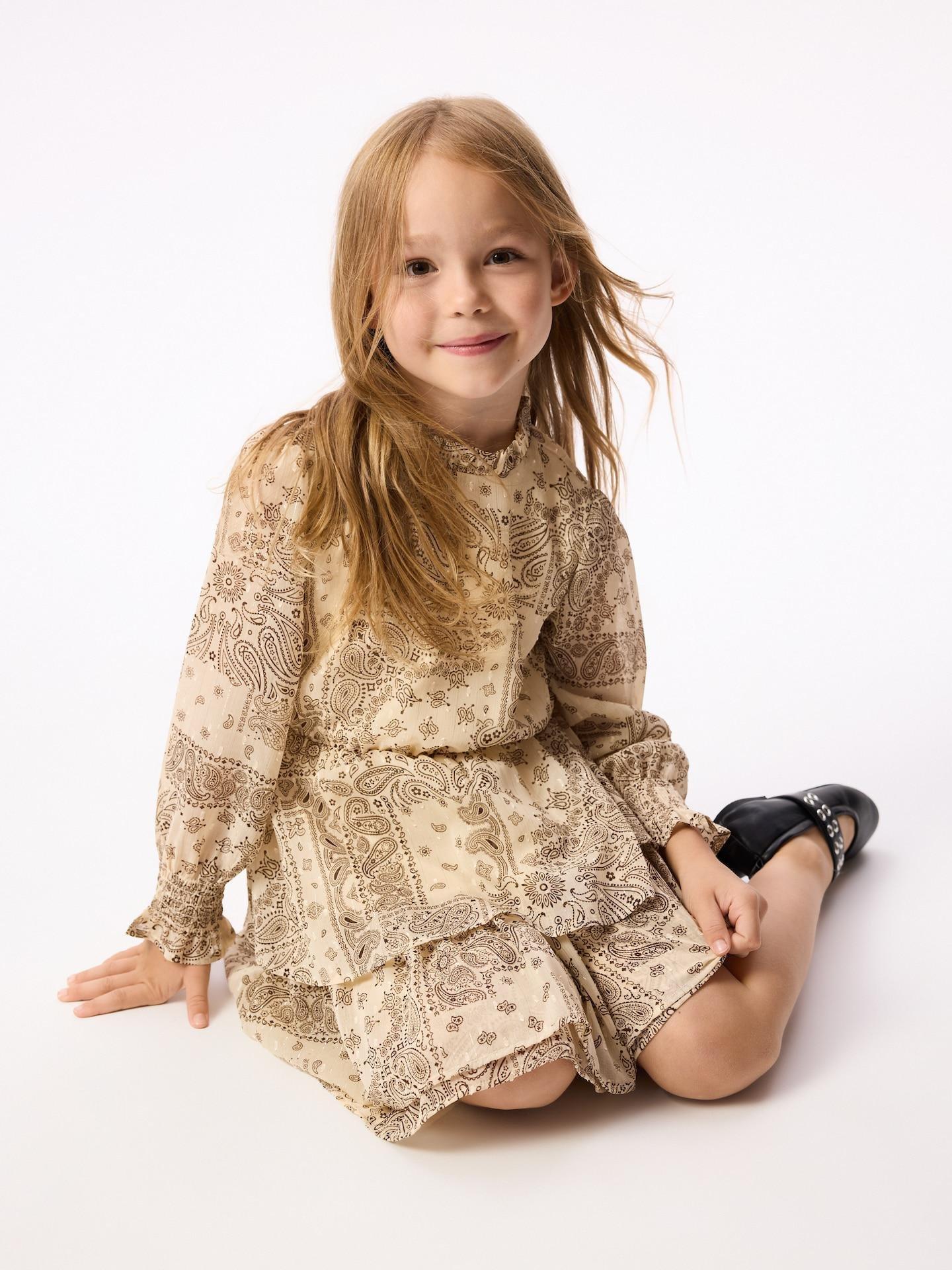 Beige Patterned Dress, 7401_02P, medium