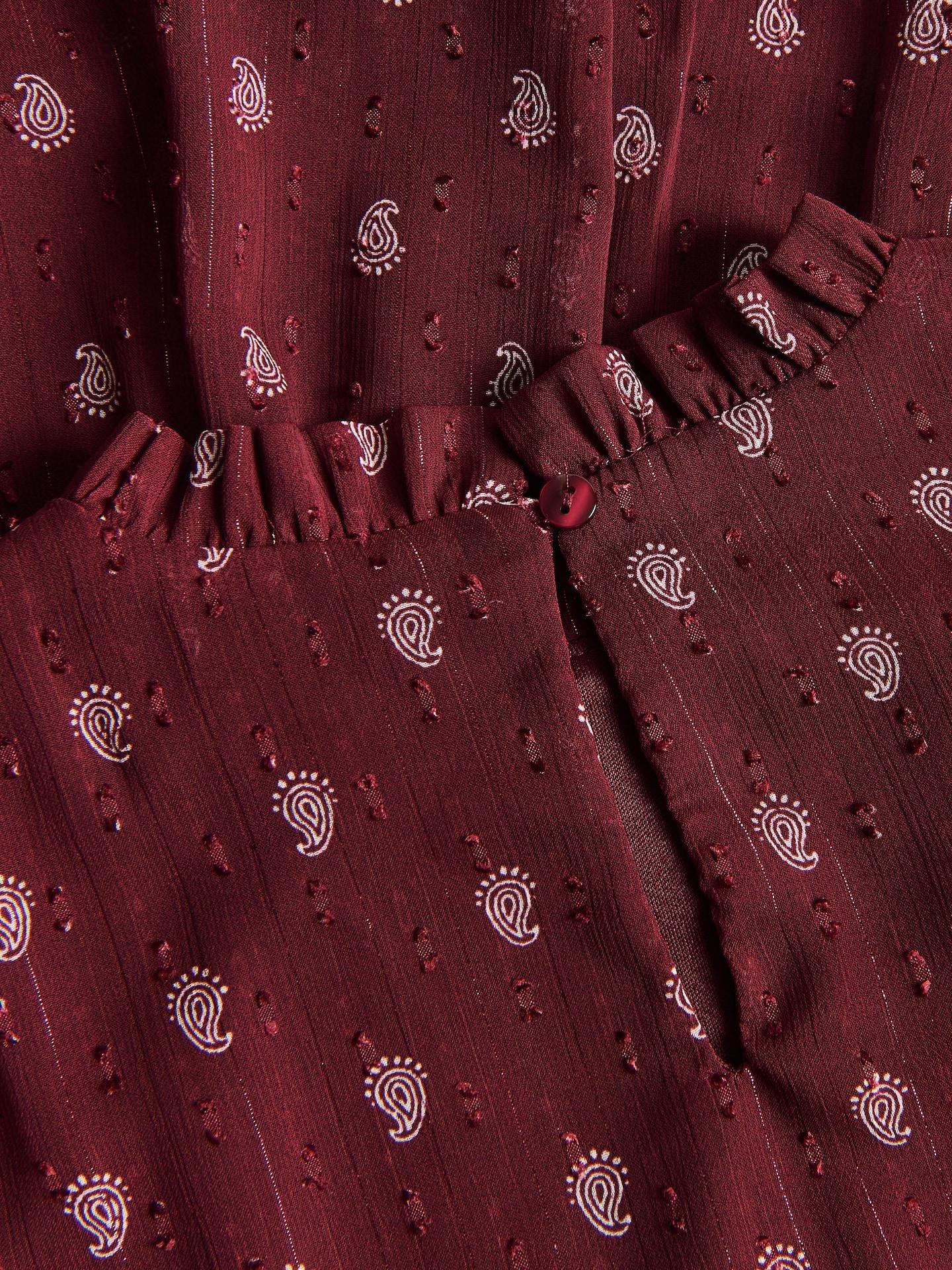Red Patterned Dress, 7401_83P, large image number 3