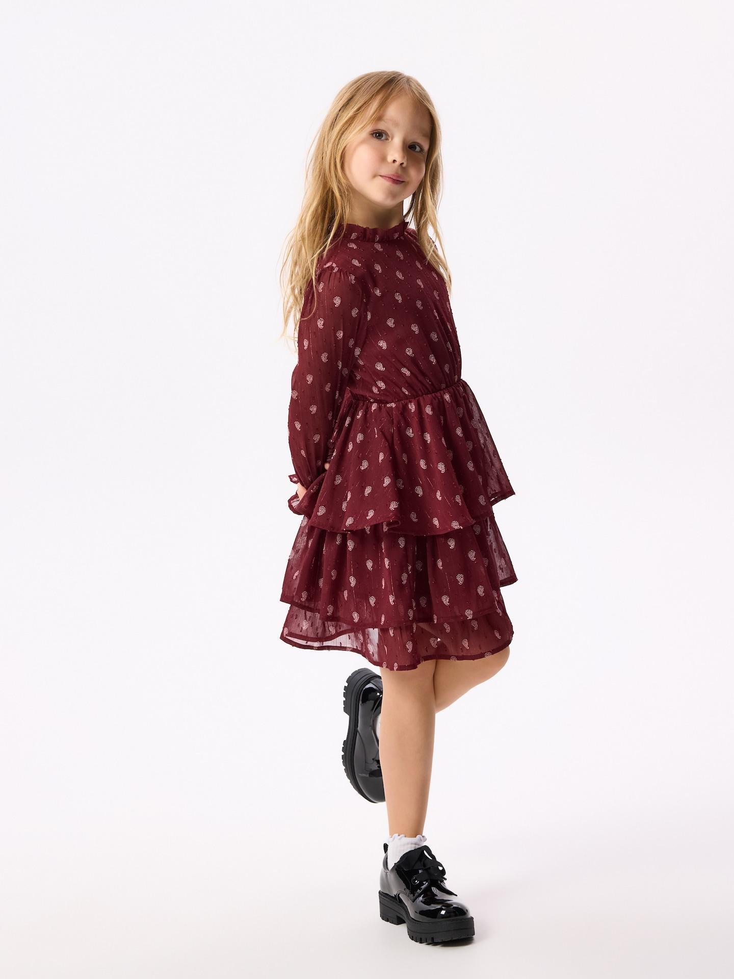 Red Patterned Dress, 7401_83P, large image number 4