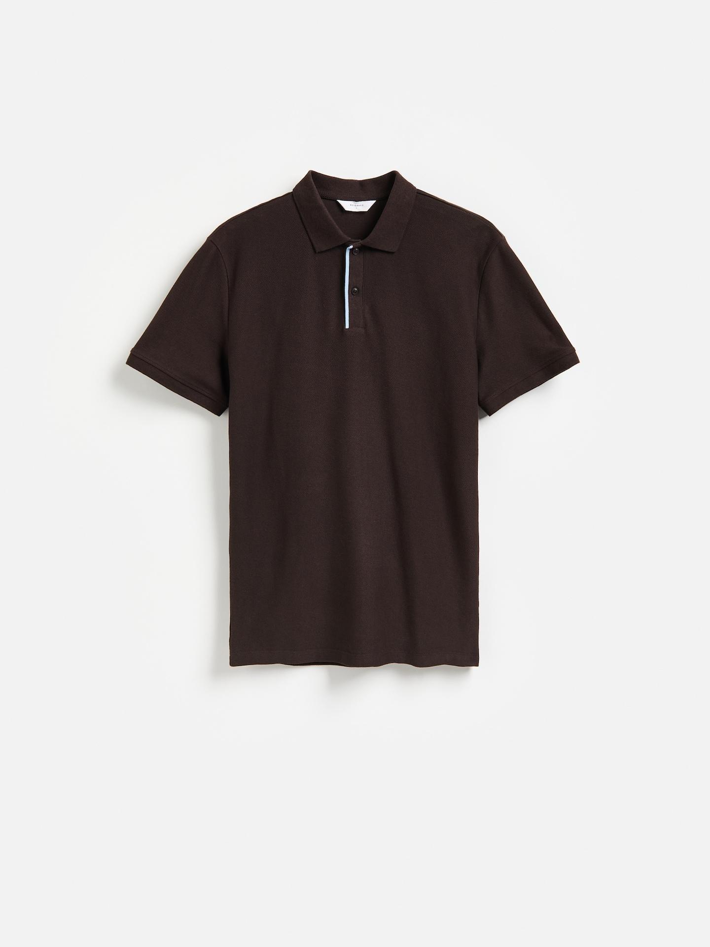 Brown Regular Fit Structural Polo Shirt, Brown, large image number 4