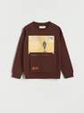 Reserved - Brown Sweatshirt With Cargo Pocket