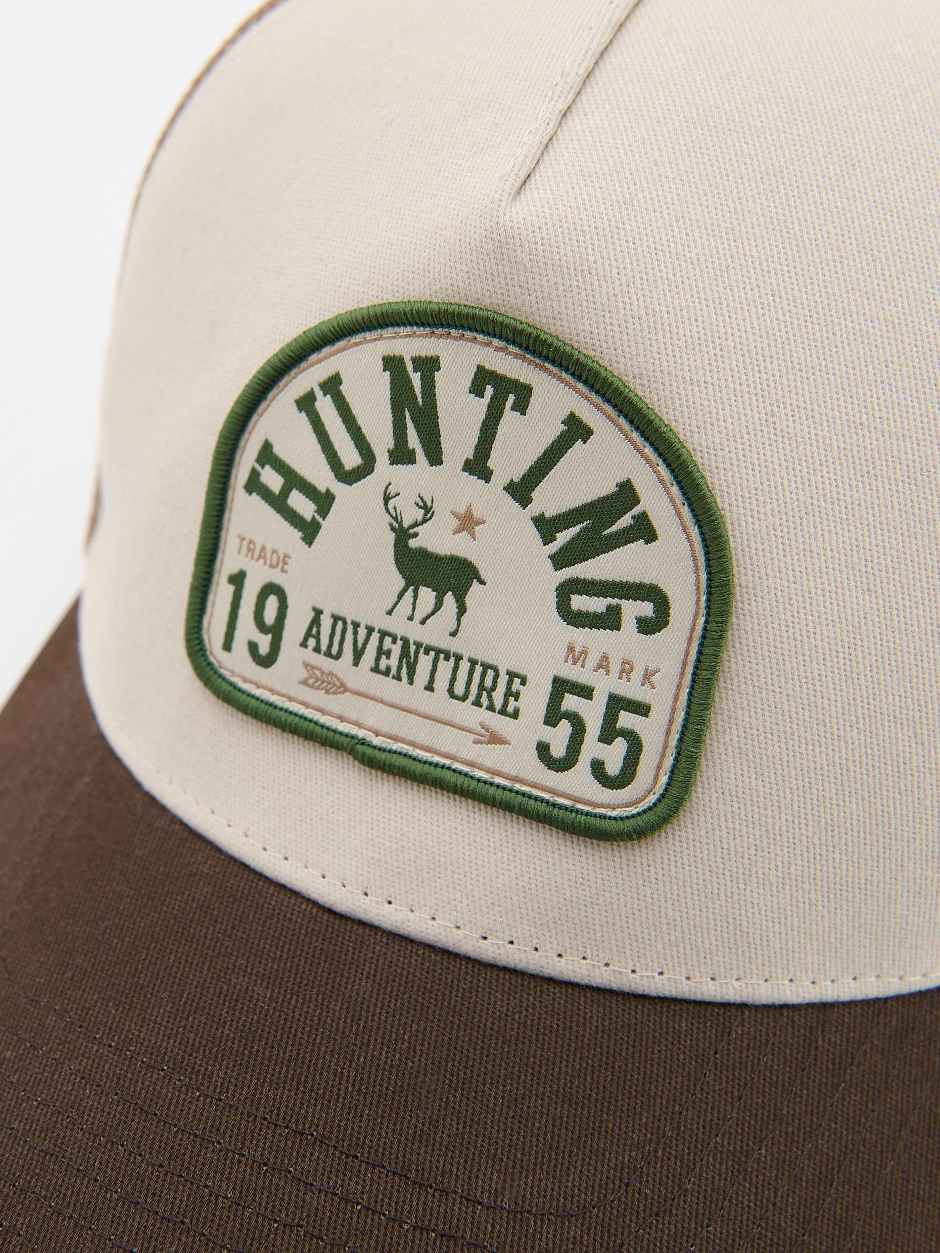 Brown Trucker Cap With Patch, Brown, large image number 2