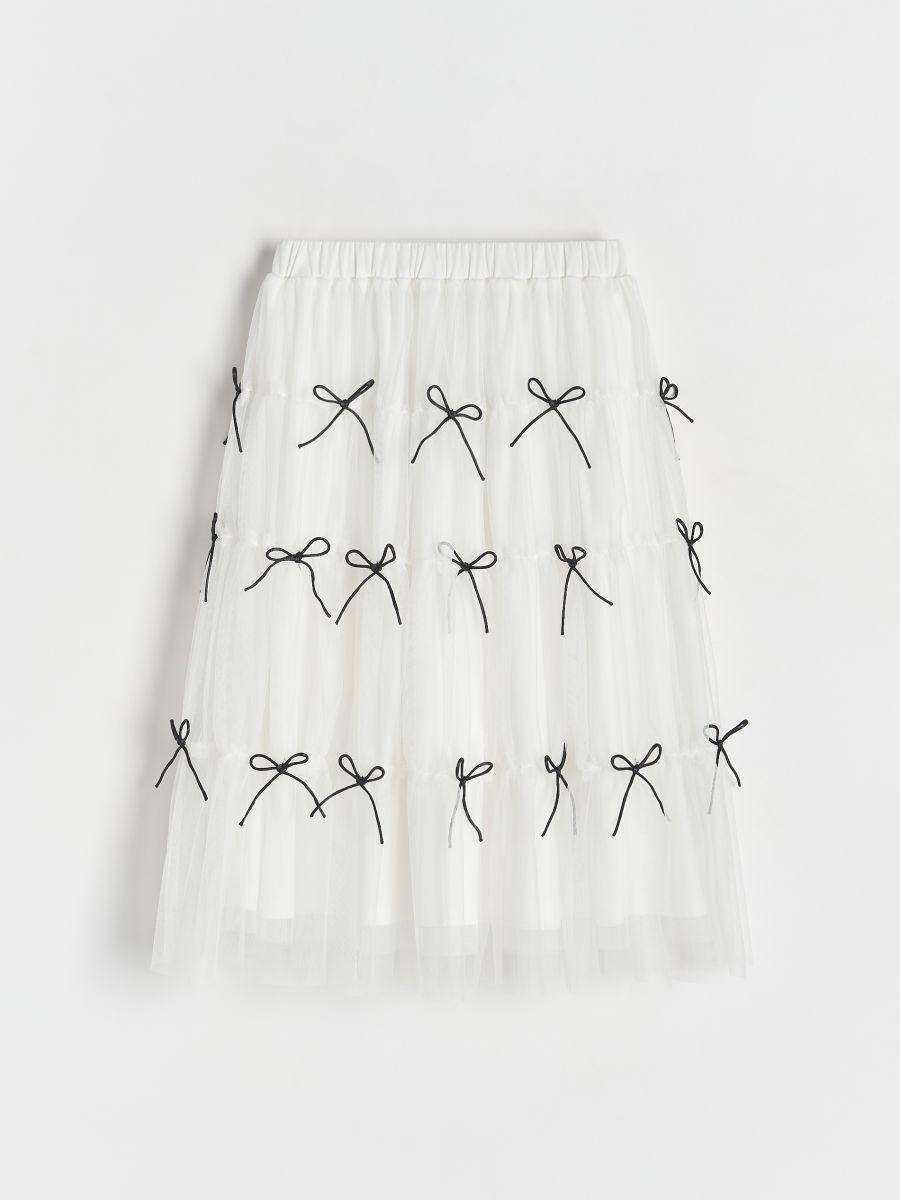 Cream Skirt, Kids Girl, , large image number 1