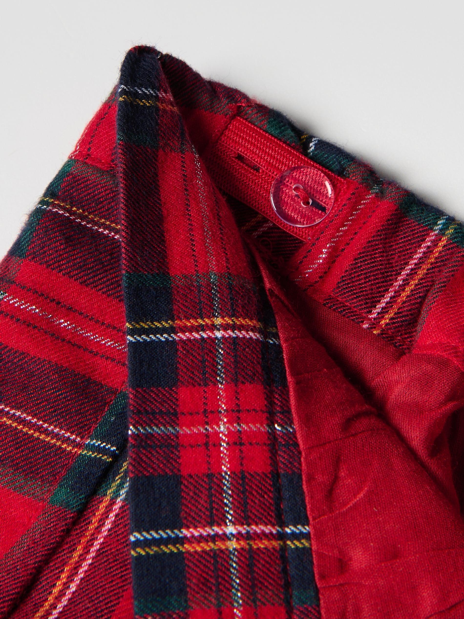 Multicolour Plaid Pleated Skirt, Multicolor, large image number 3