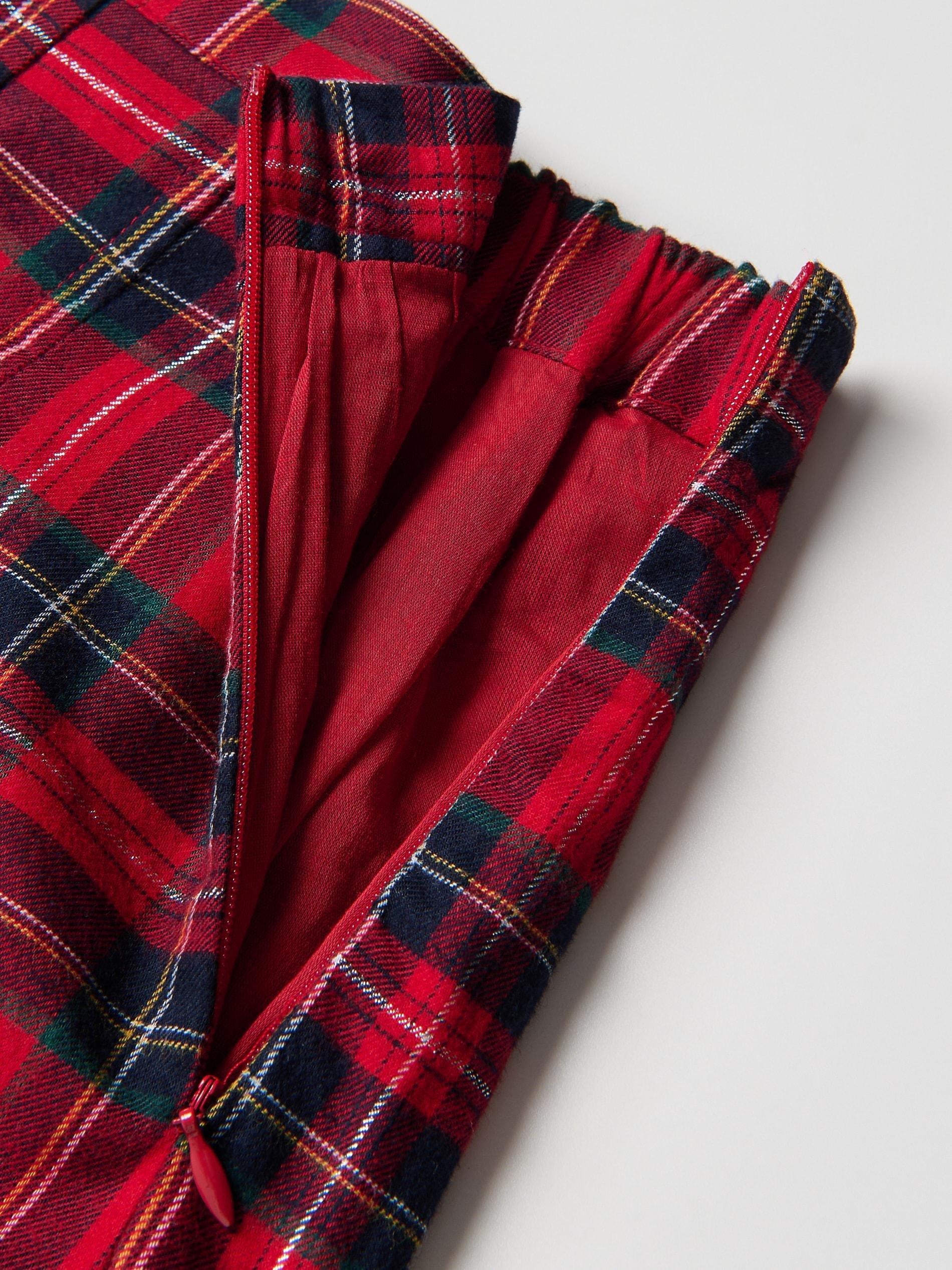 Multicolour Plaid Pleated Skirt, Multicolor, large image number 4