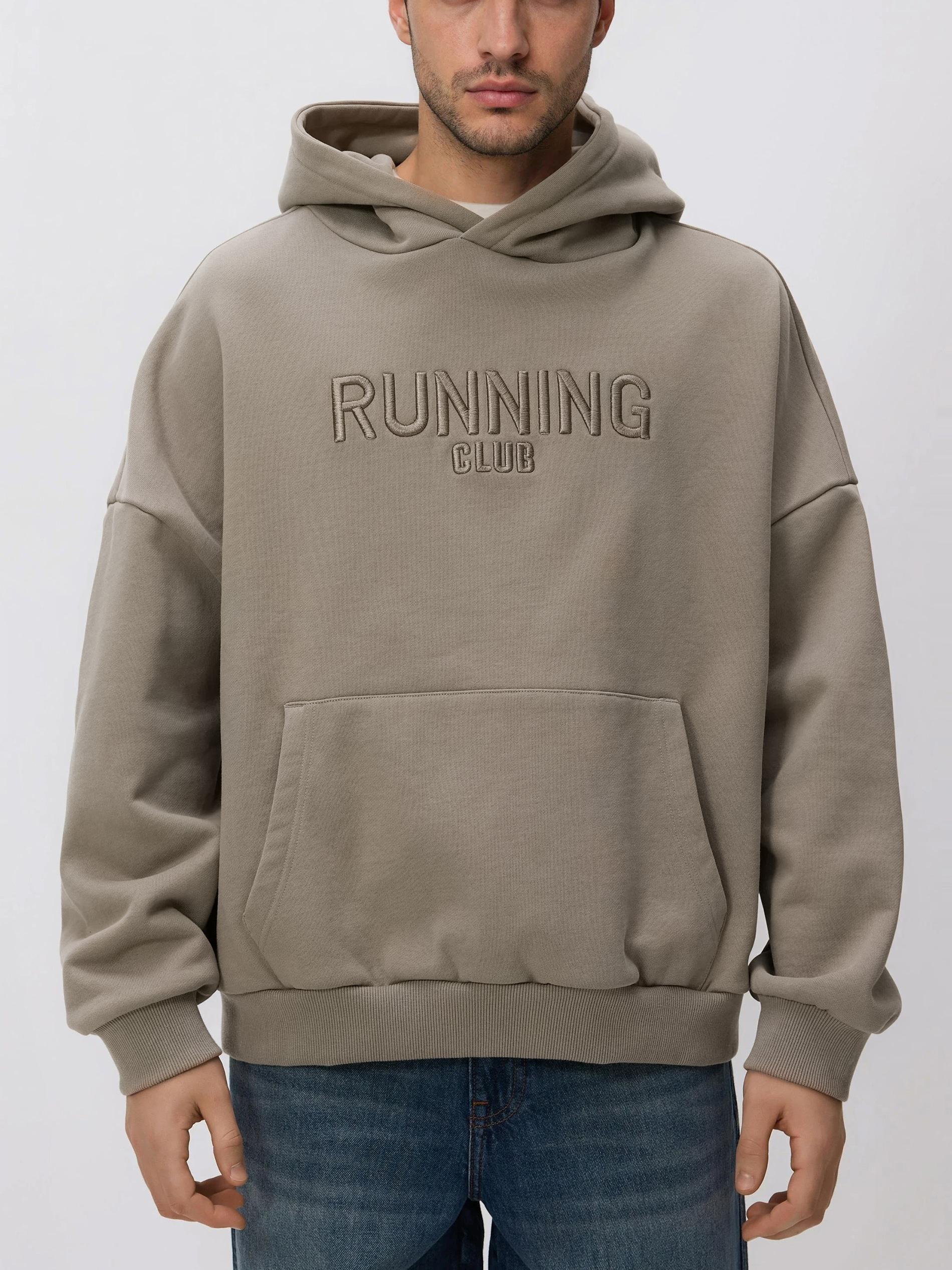 سويت شيرت مع تطريز بتفاصيل رمادي, Light grey, medium
