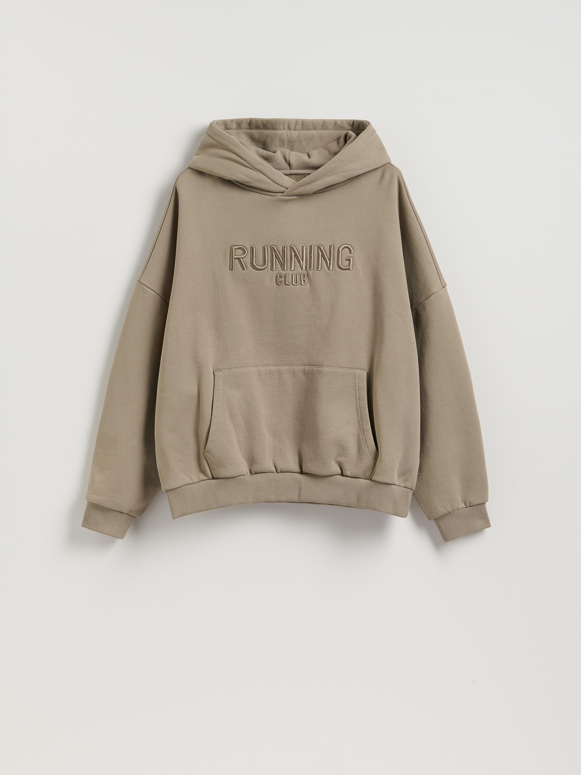 Grey Sweatshirt With Embroidery Detailing, Light grey, large image number 3