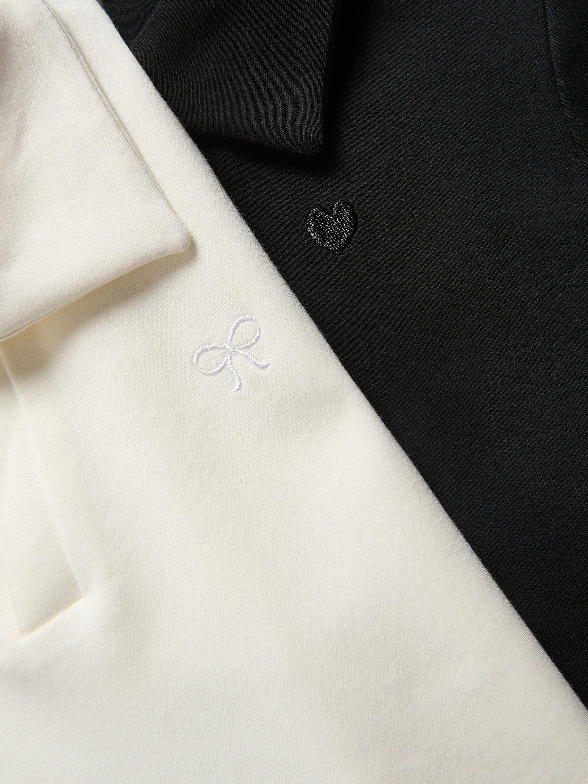 Black T-Shirt With Collar, Black, large image number 1
