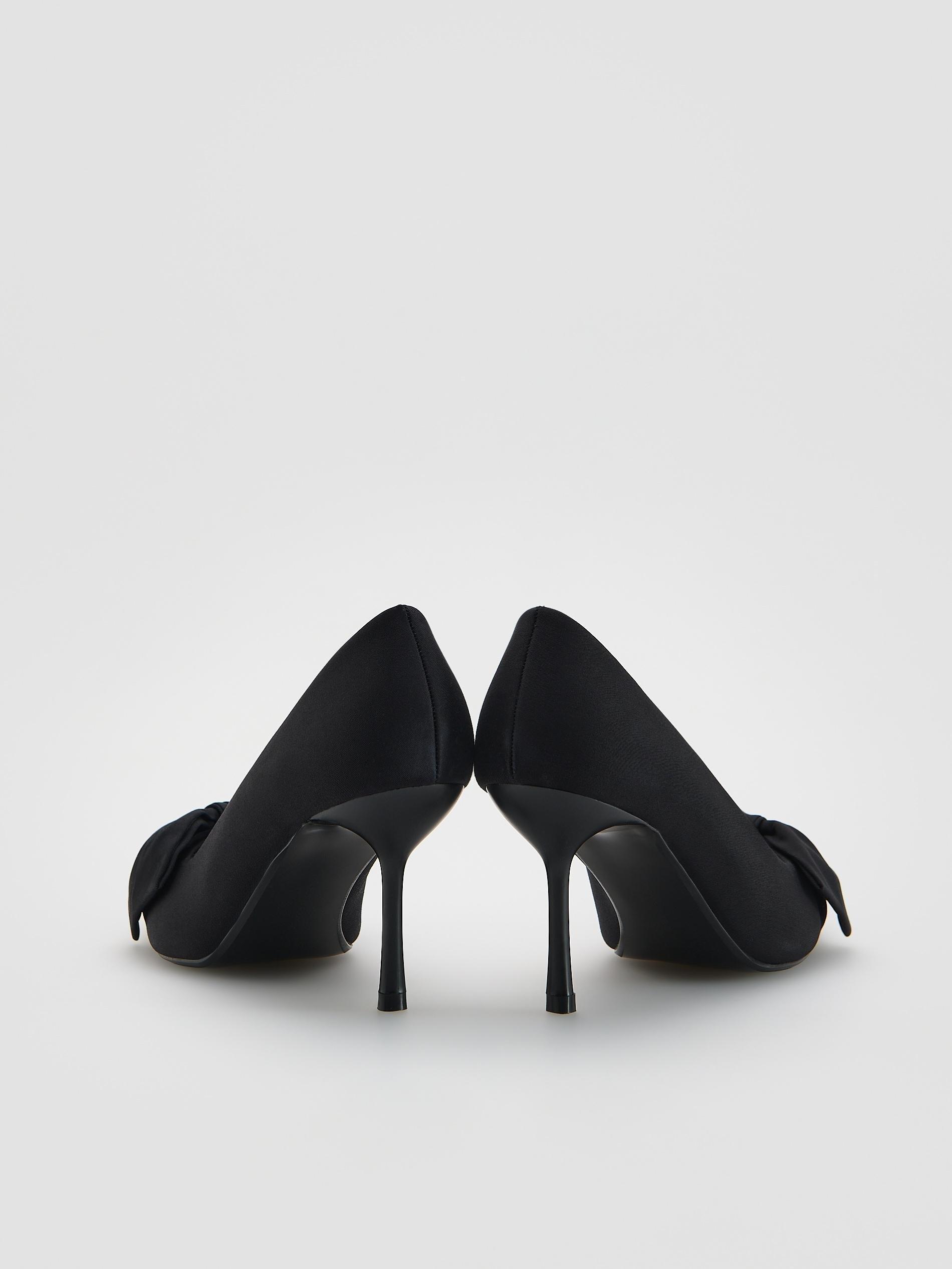 Black Pumps With Bow Detail, Black, medium