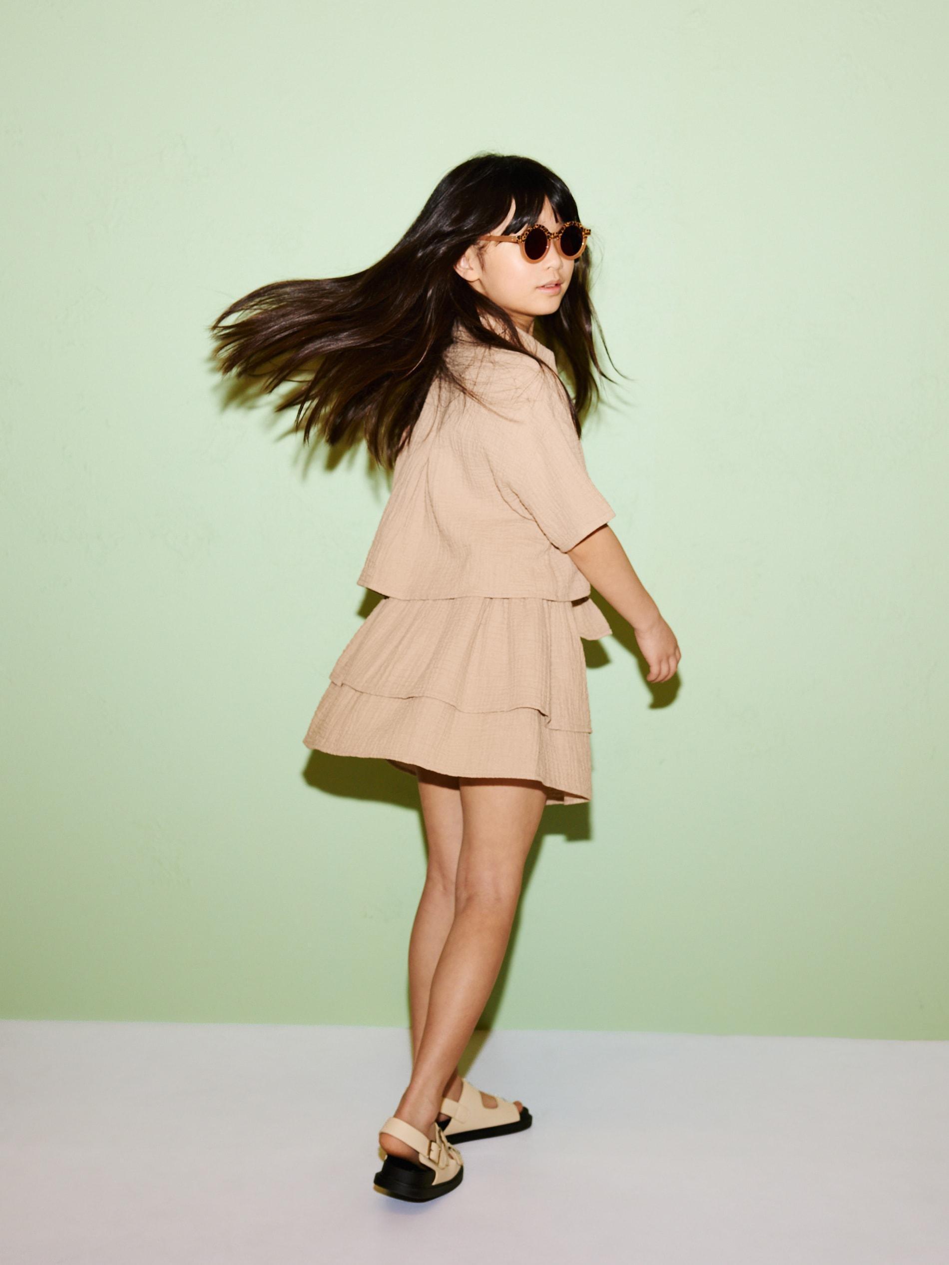 Beige Muslin Skirt, , large image number 1
