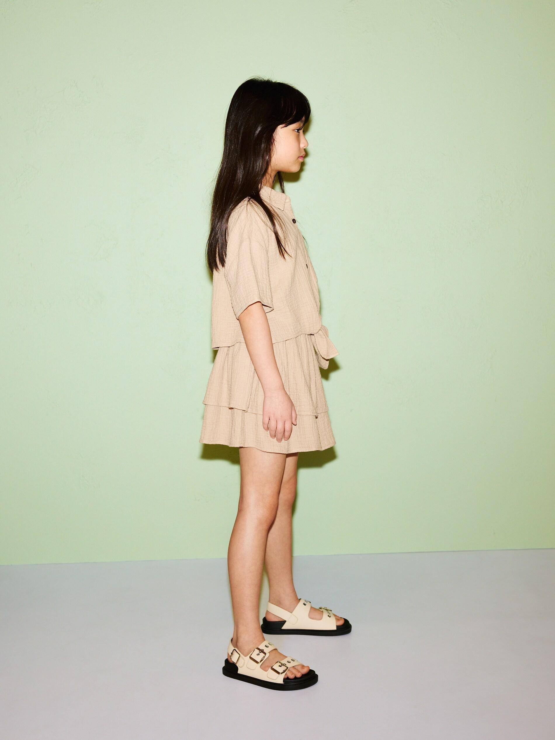 Beige Muslin Skirt, Beige, large image number 4