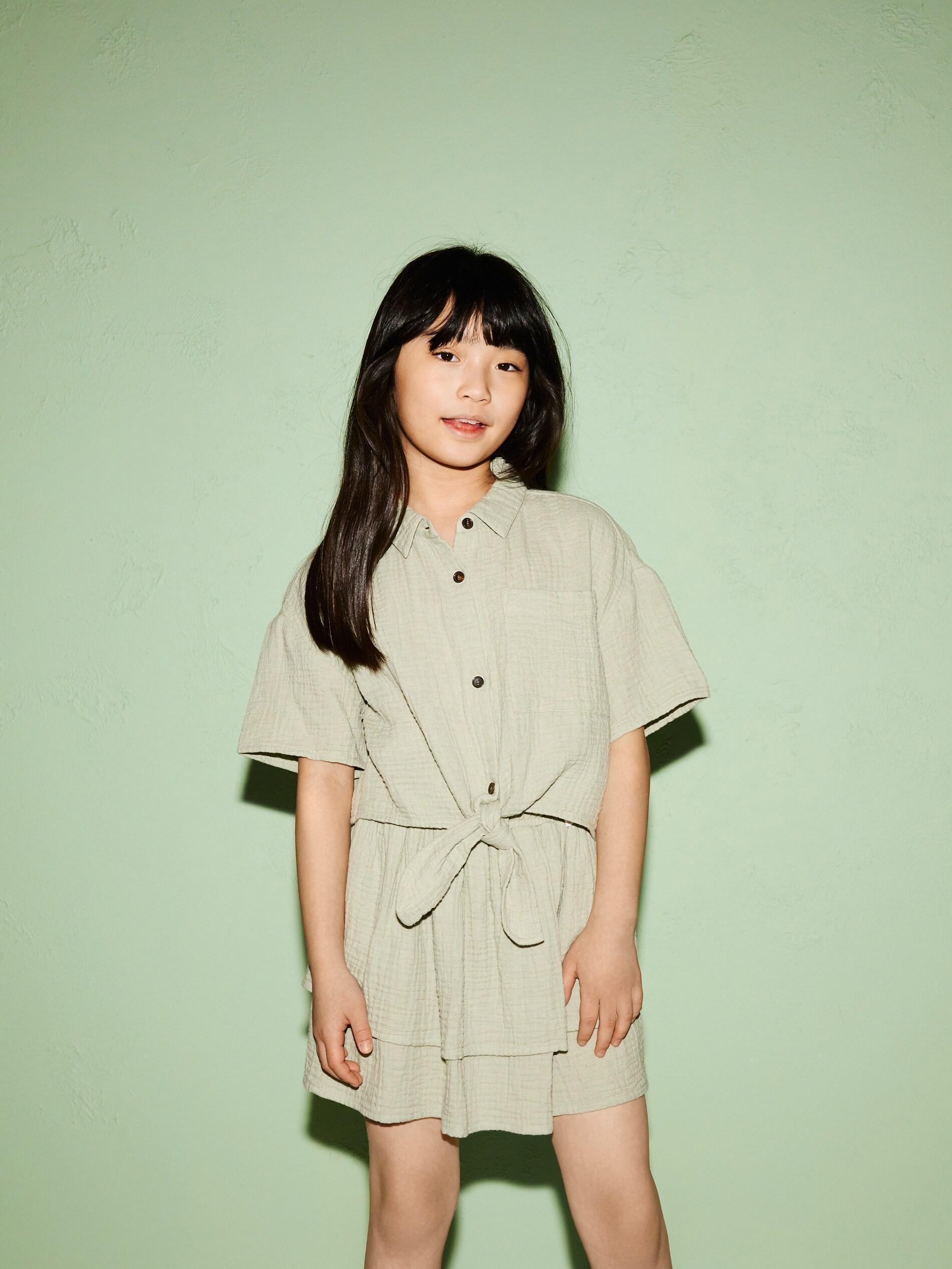 Green Muslin Skirt, Green, medium