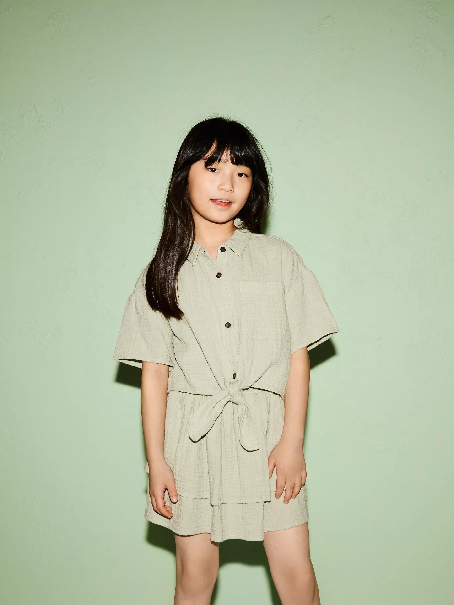 Green Muslin Skirt, , large image number 3