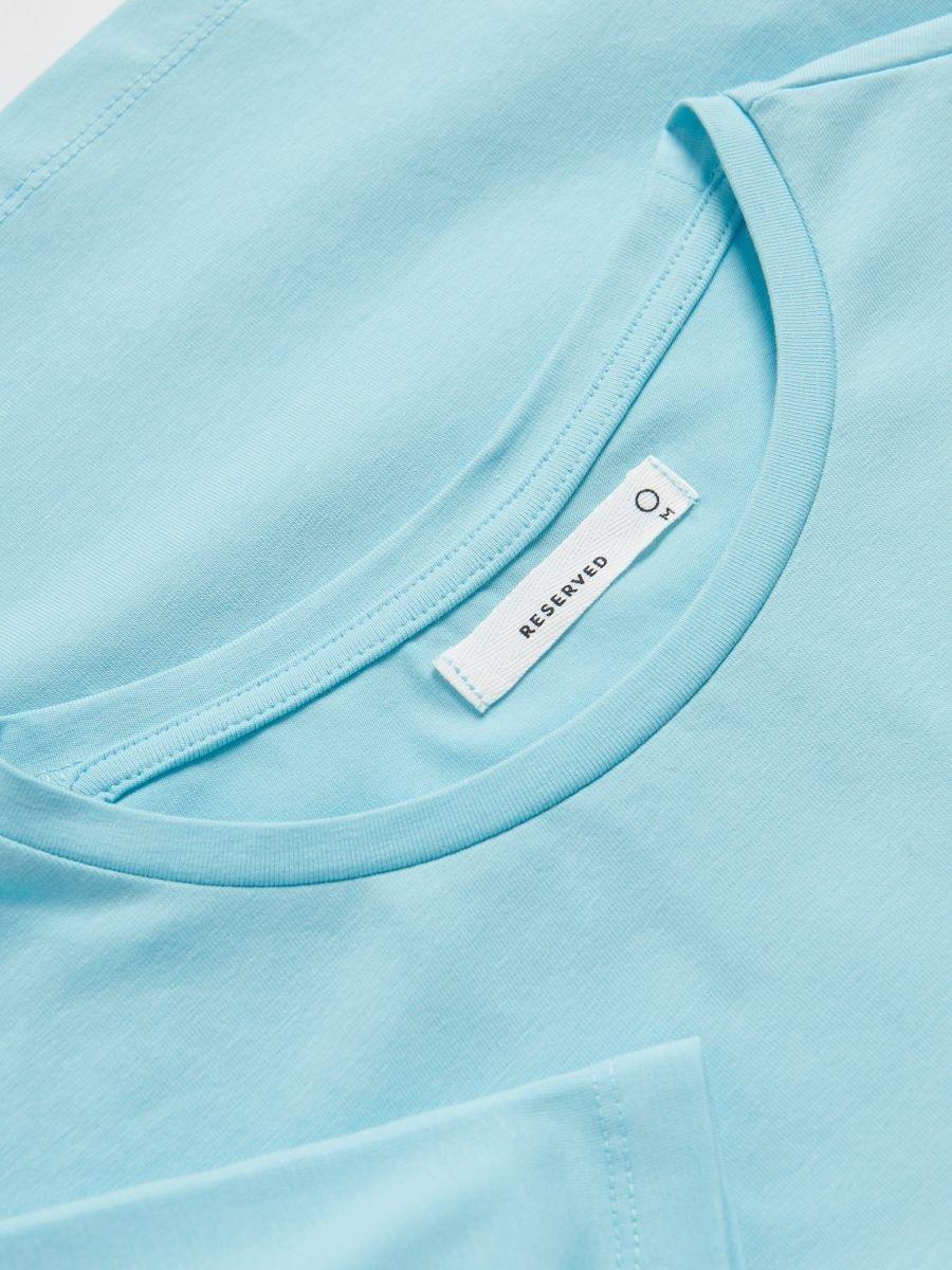 Turquoise Cotton Rich Crop Top, Turquoise, large image number 1