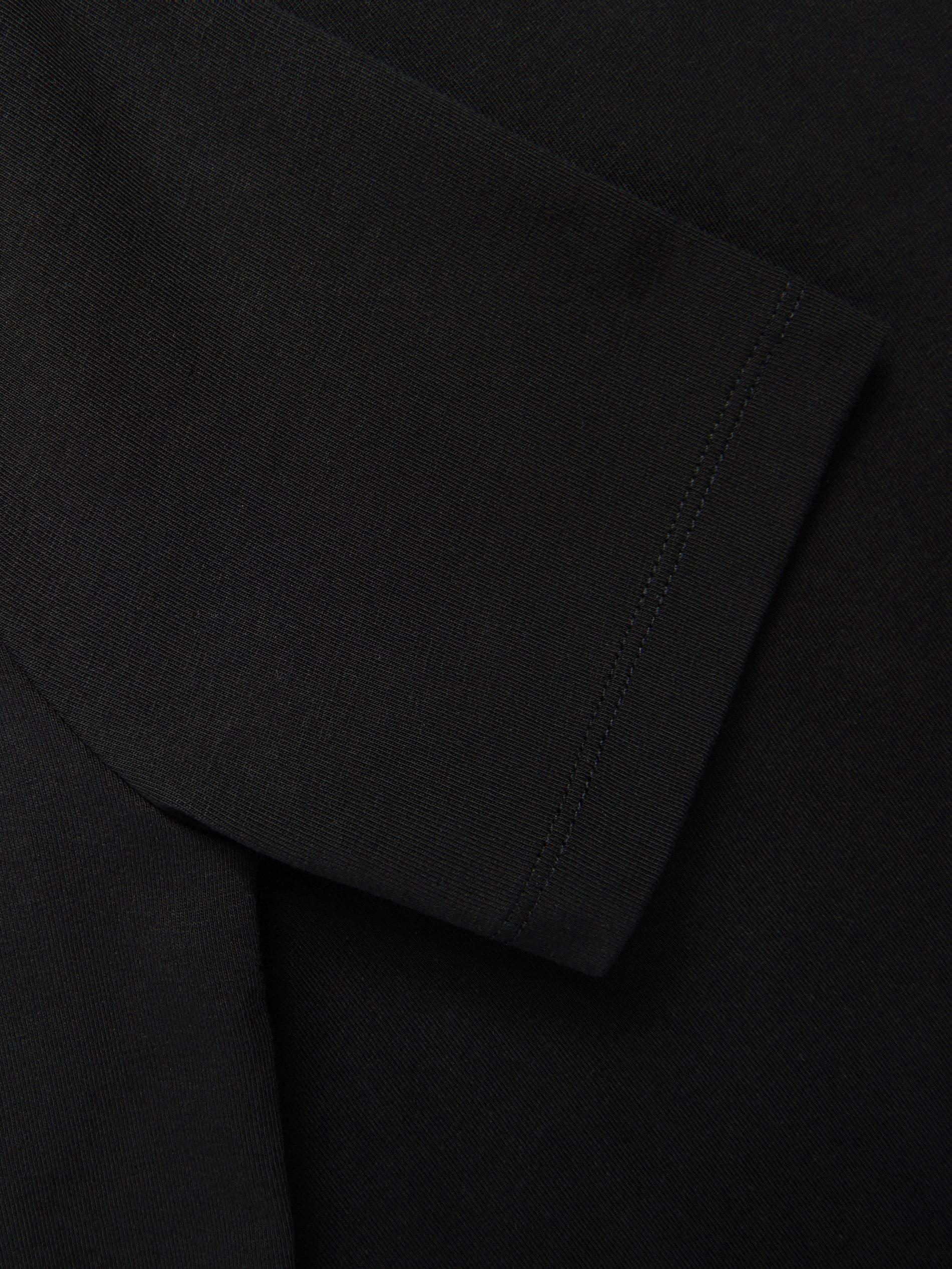 Black Cotton Rich Crop Top, , large image number 5