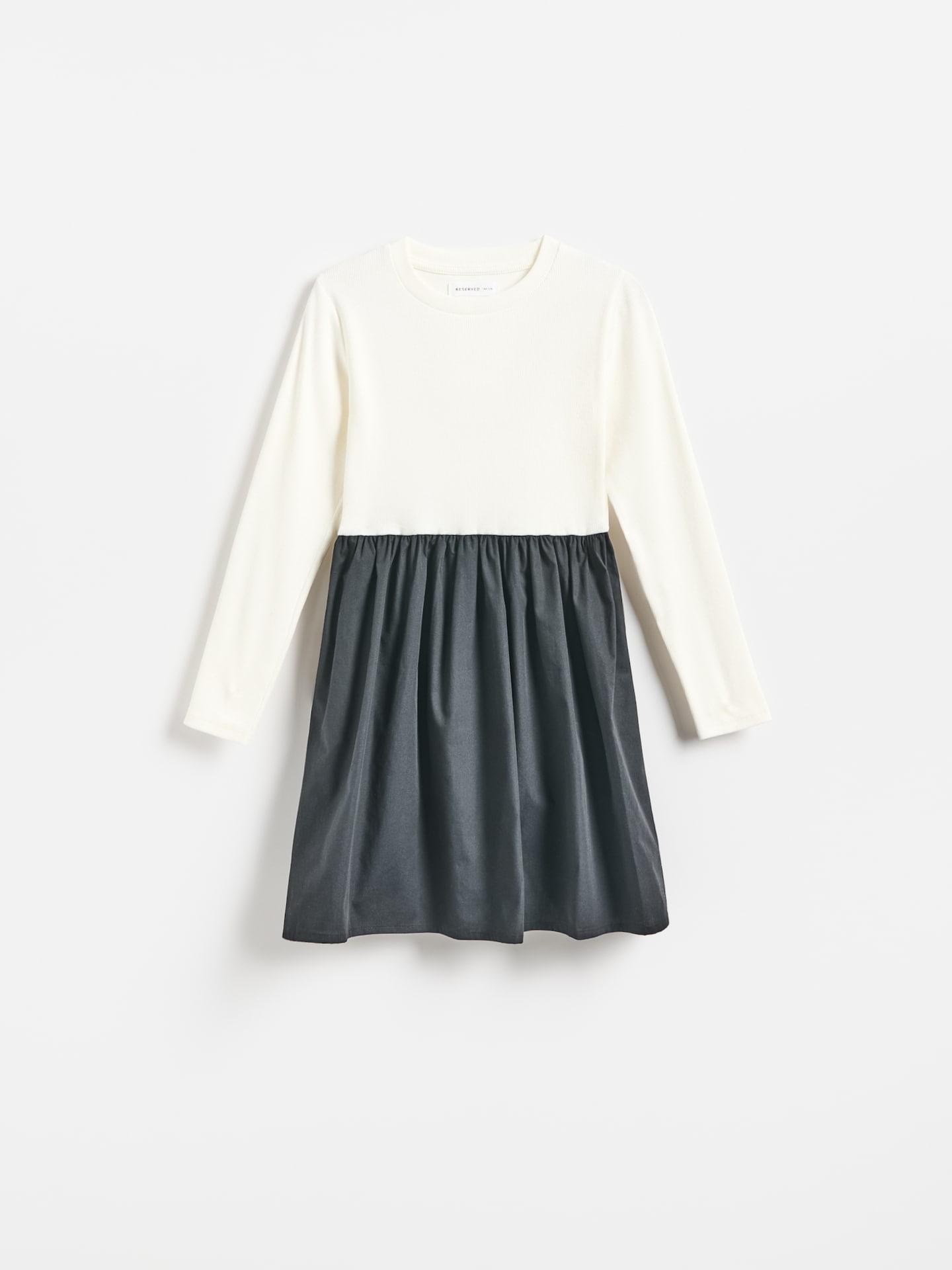 Black Cotton Dress, Black, medium