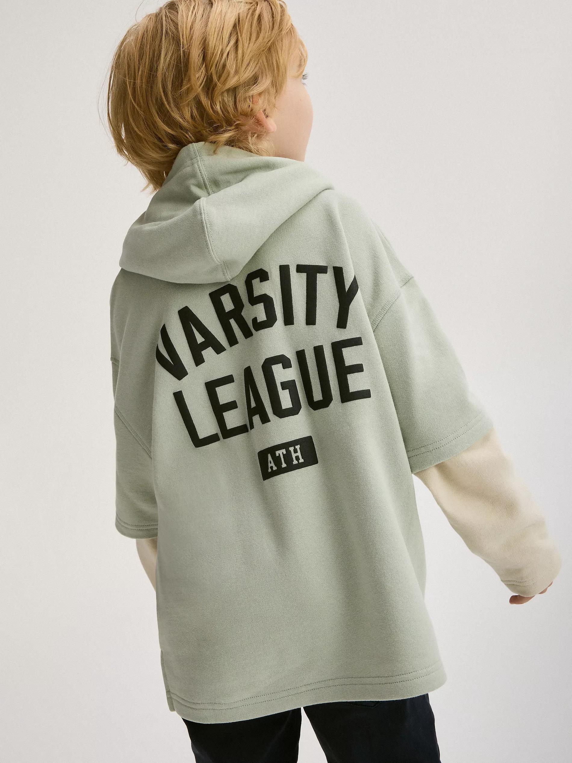 Green Oversized Long Sleeve T-Shirt, Kids Boys, , large image number 2