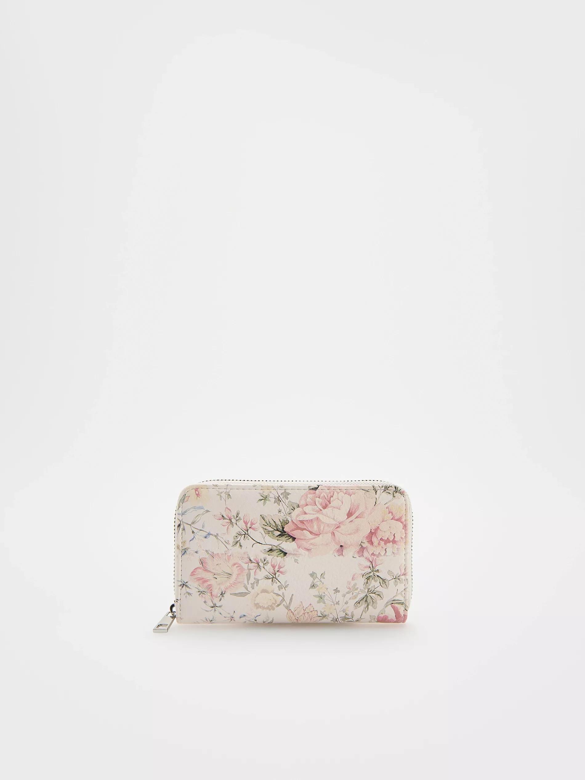 Pink Patterned Wallet, Pink, large image number 0