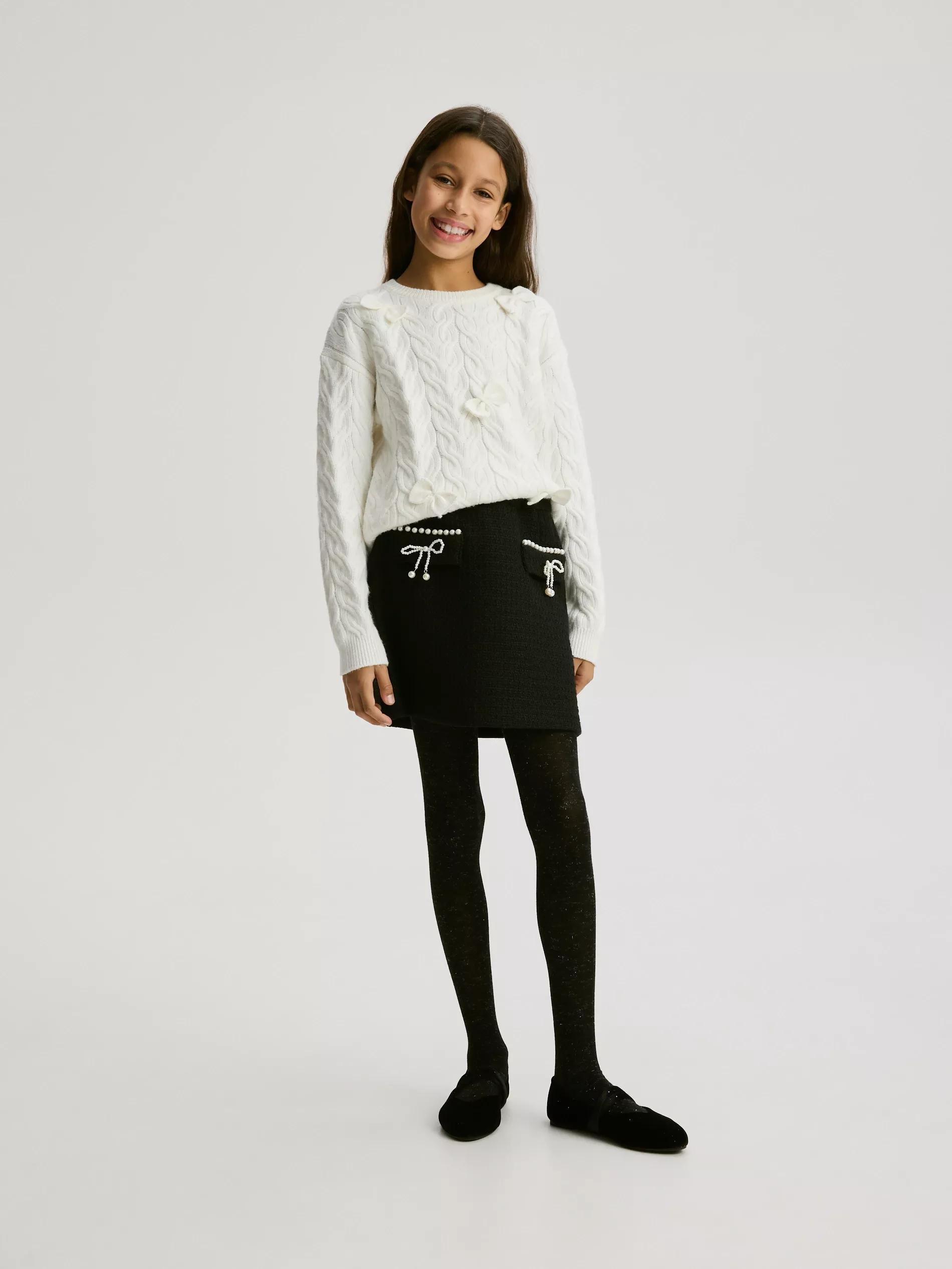 GIRLS` SKIRT BLACK, Black, large image number 0