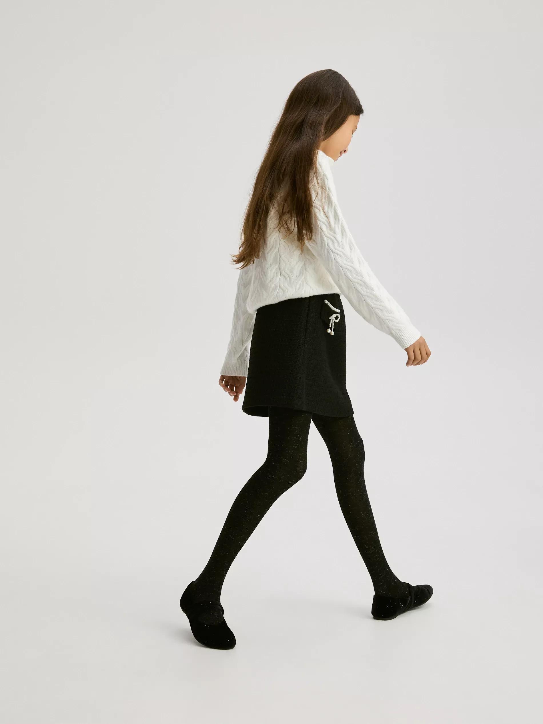 GIRLS` SKIRT BLACK, Black, large image number 4