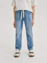 Reserved - Blue Elastic Carrot Jeans, Kids Boys