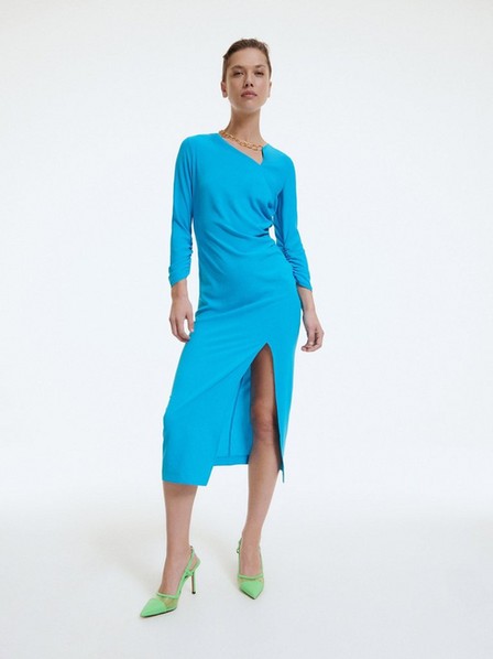 Reserved - Light Turquoise Elegant Midi Dress