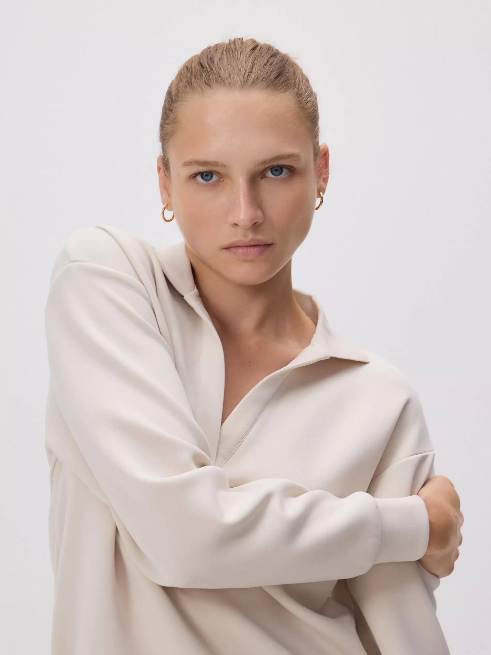 BEIGE Modal blend sweatshirt, Beige, large image number 1