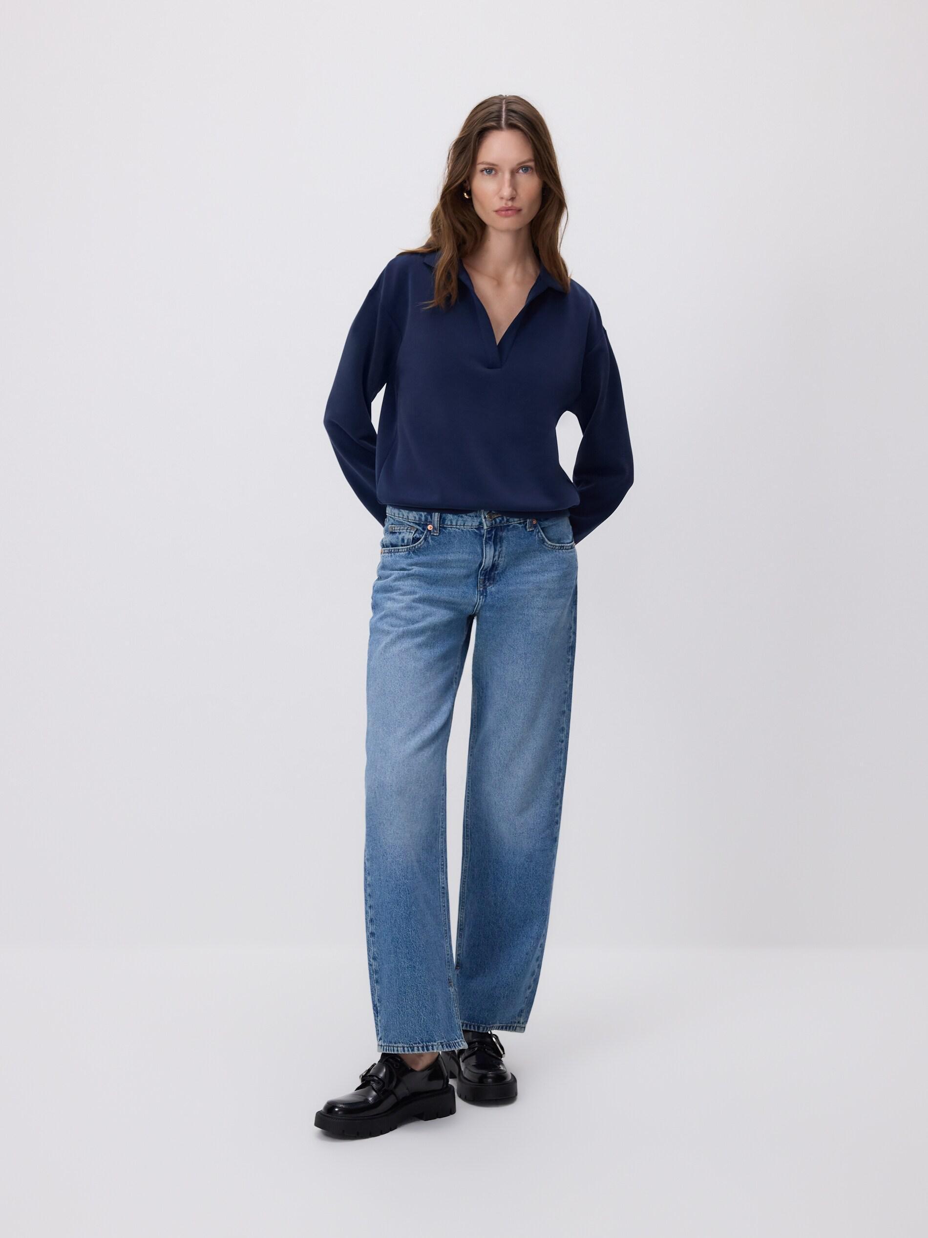 NAVY Modal blend sweatshirt, Navy, large image number 0
