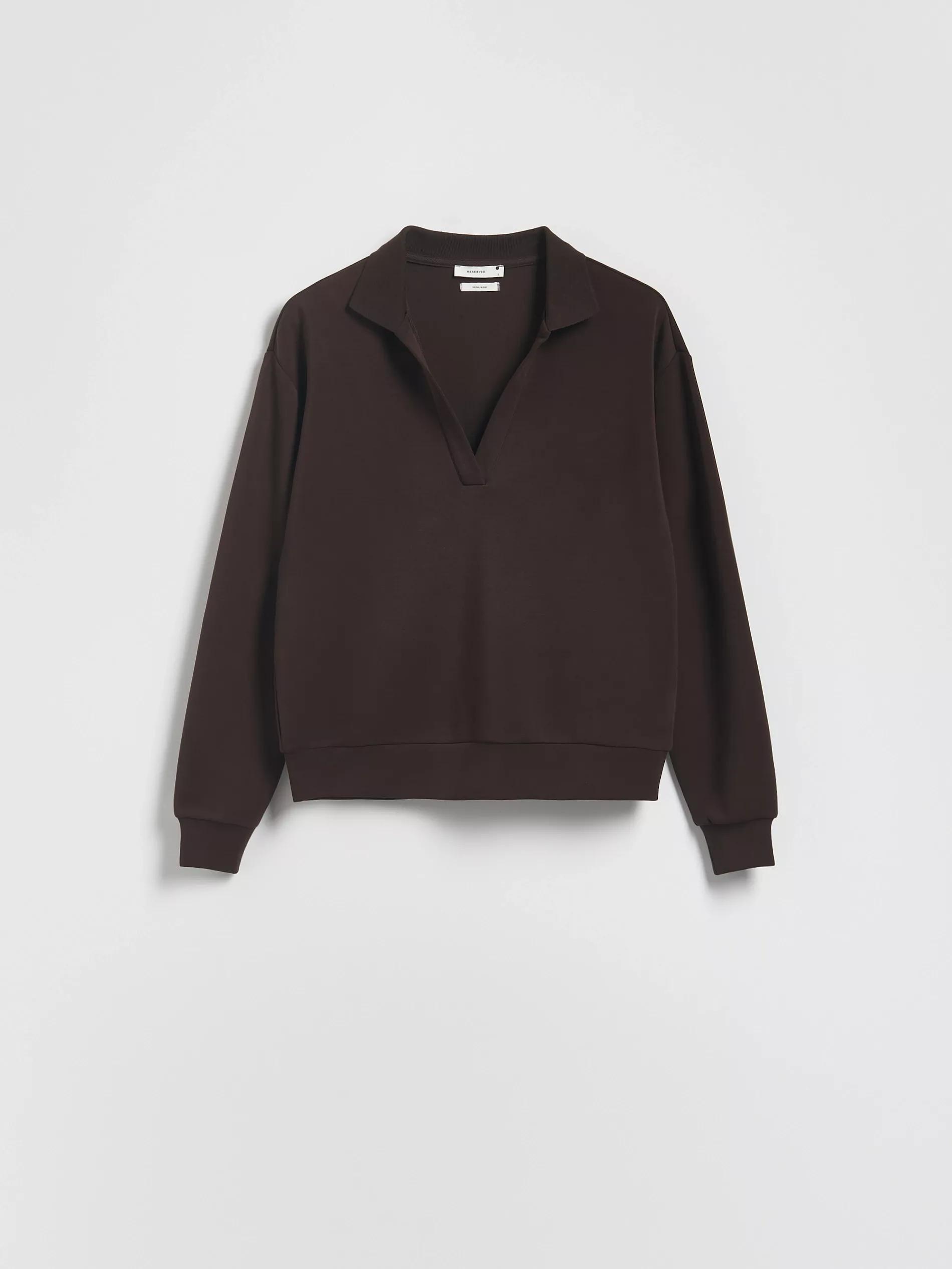 DARK BROWN Modal blend sweatshirt, , large image number 5