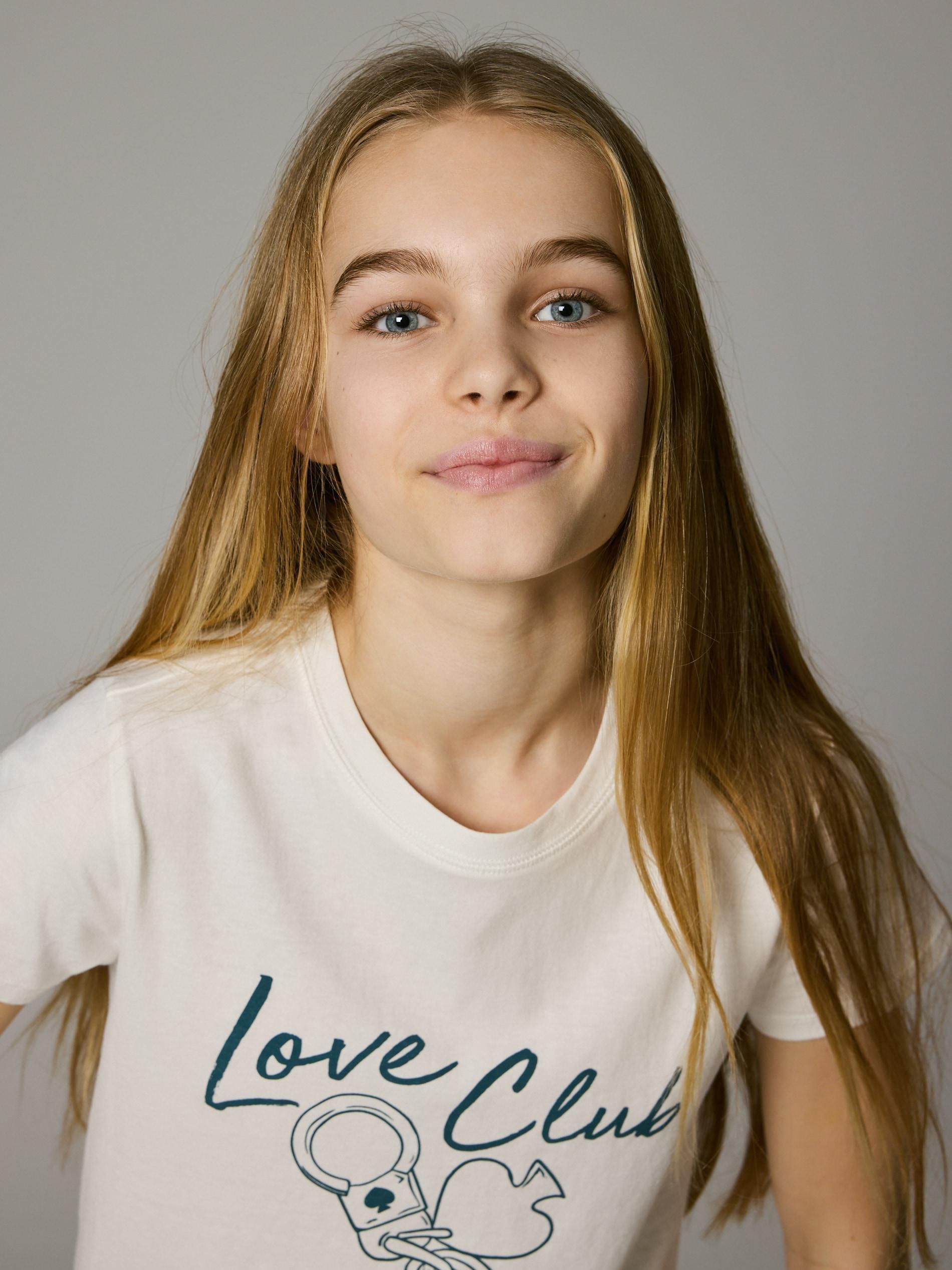 Cream T-Shirt With Print, Ivory, large image number 5