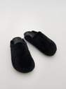 Reserved - Black Fur Flip-Flops, Women