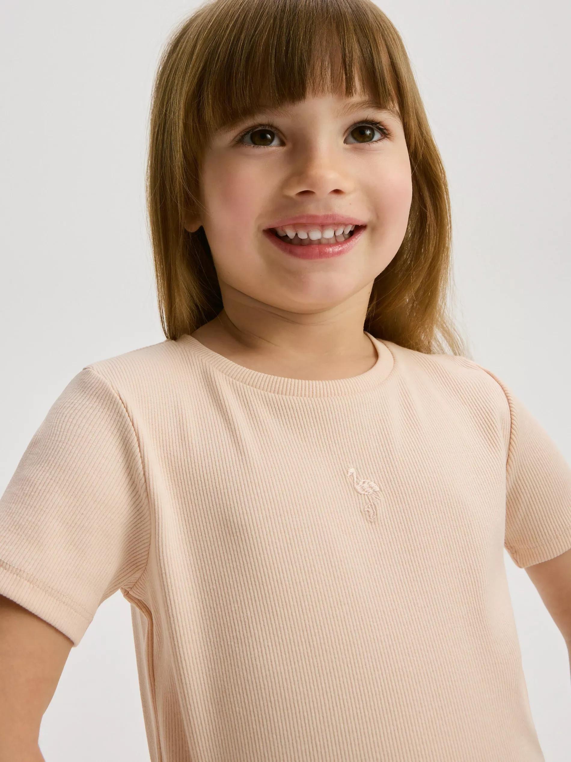 Pink Cotton T-Shirt With Embroidery Detail, , large image number 1