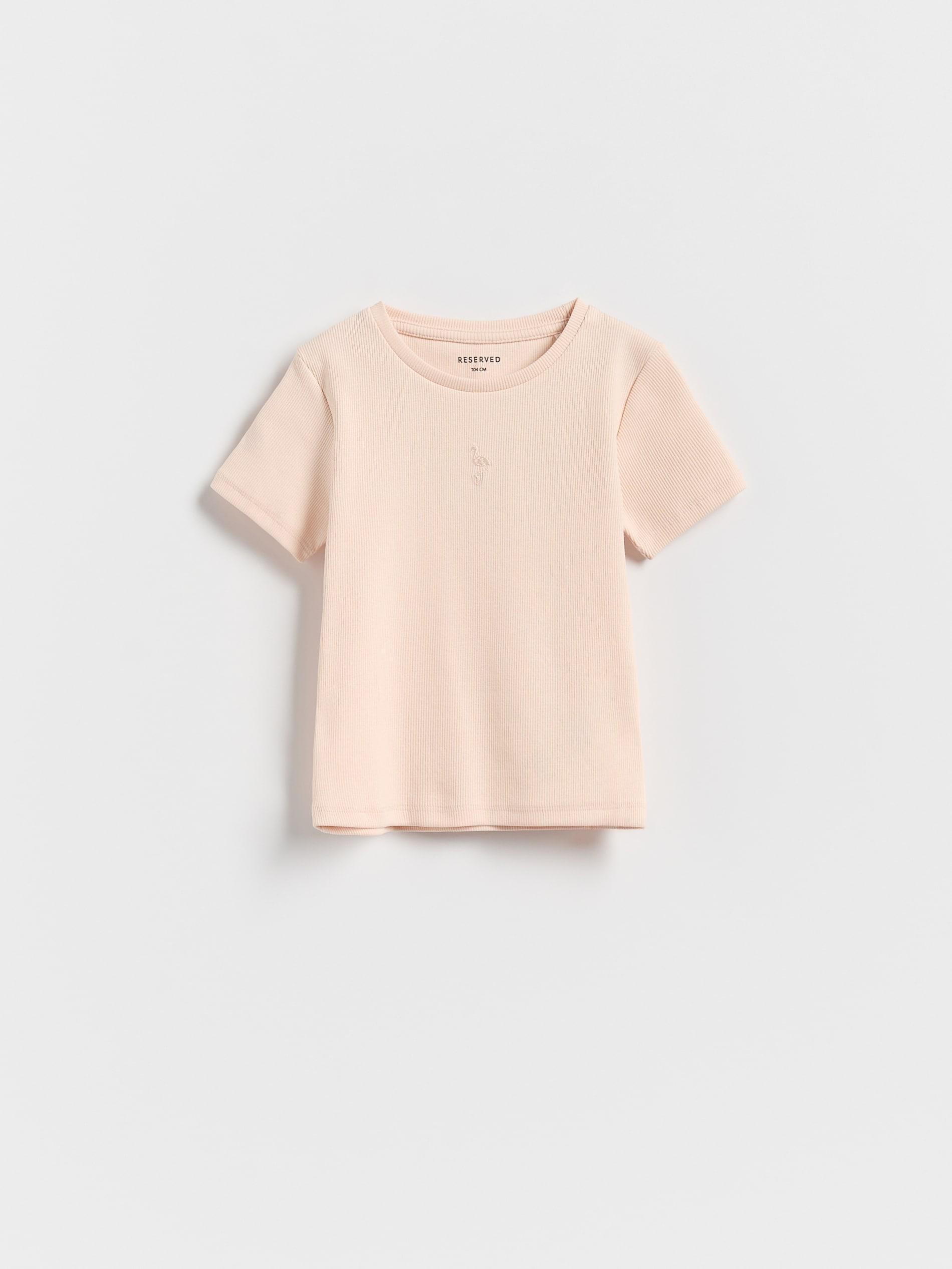 Pink Cotton T-Shirt With Embroidery Detail, , large image number 2