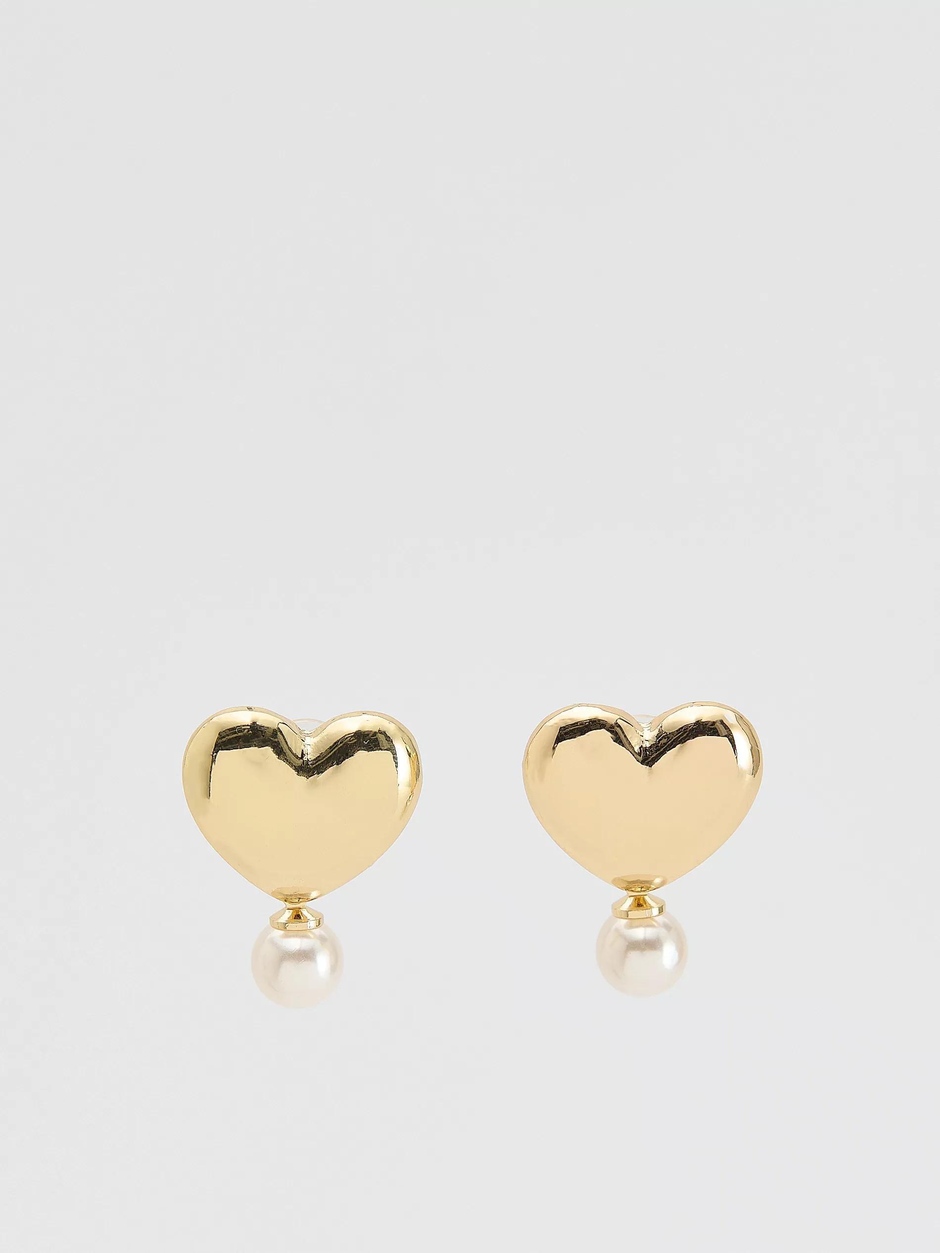 Multicolour Heart-Shaped Earrings, , medium