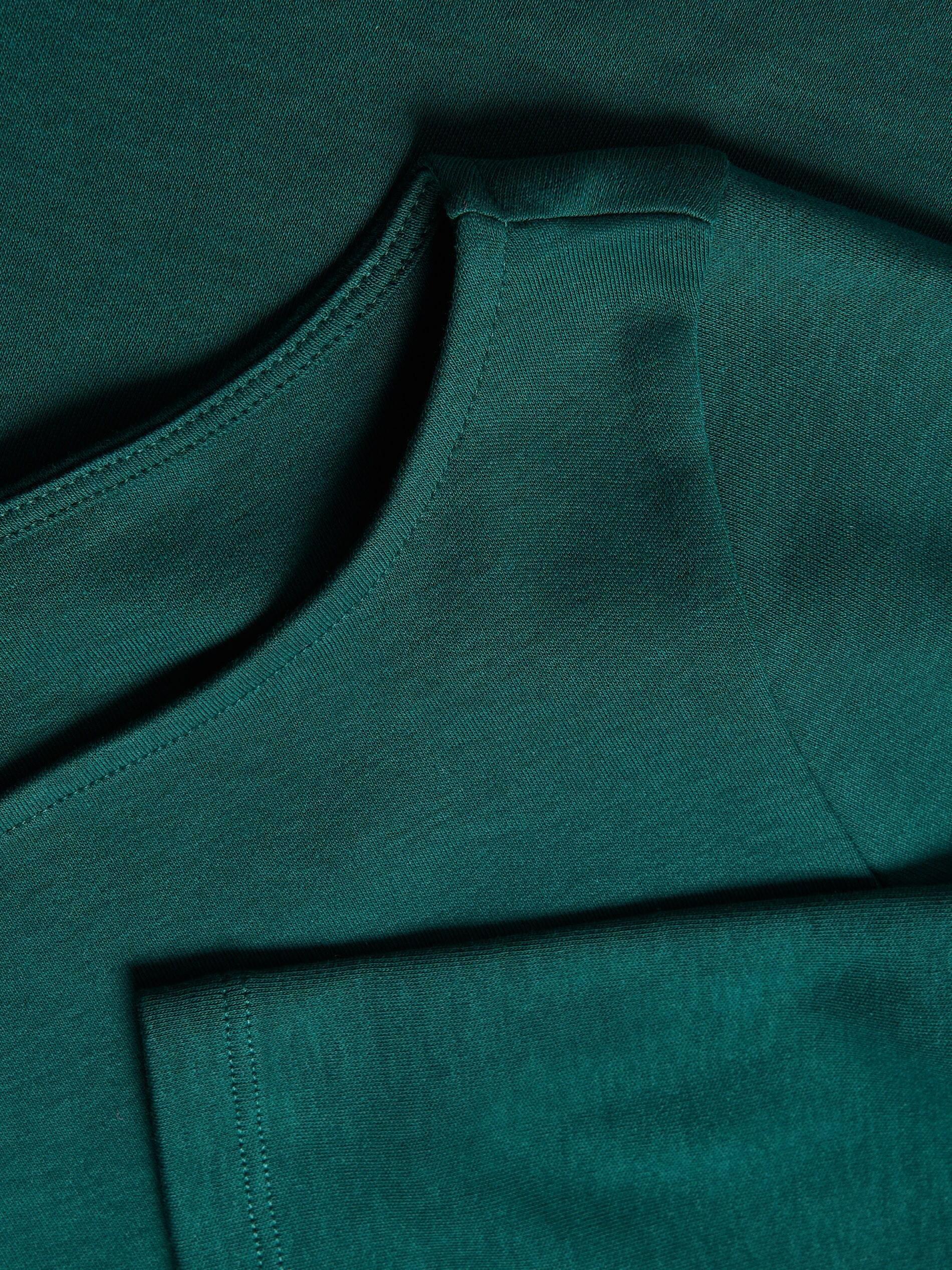 Green Cotton Long Sleeve T-Shirt, Turquoise, large image number 5