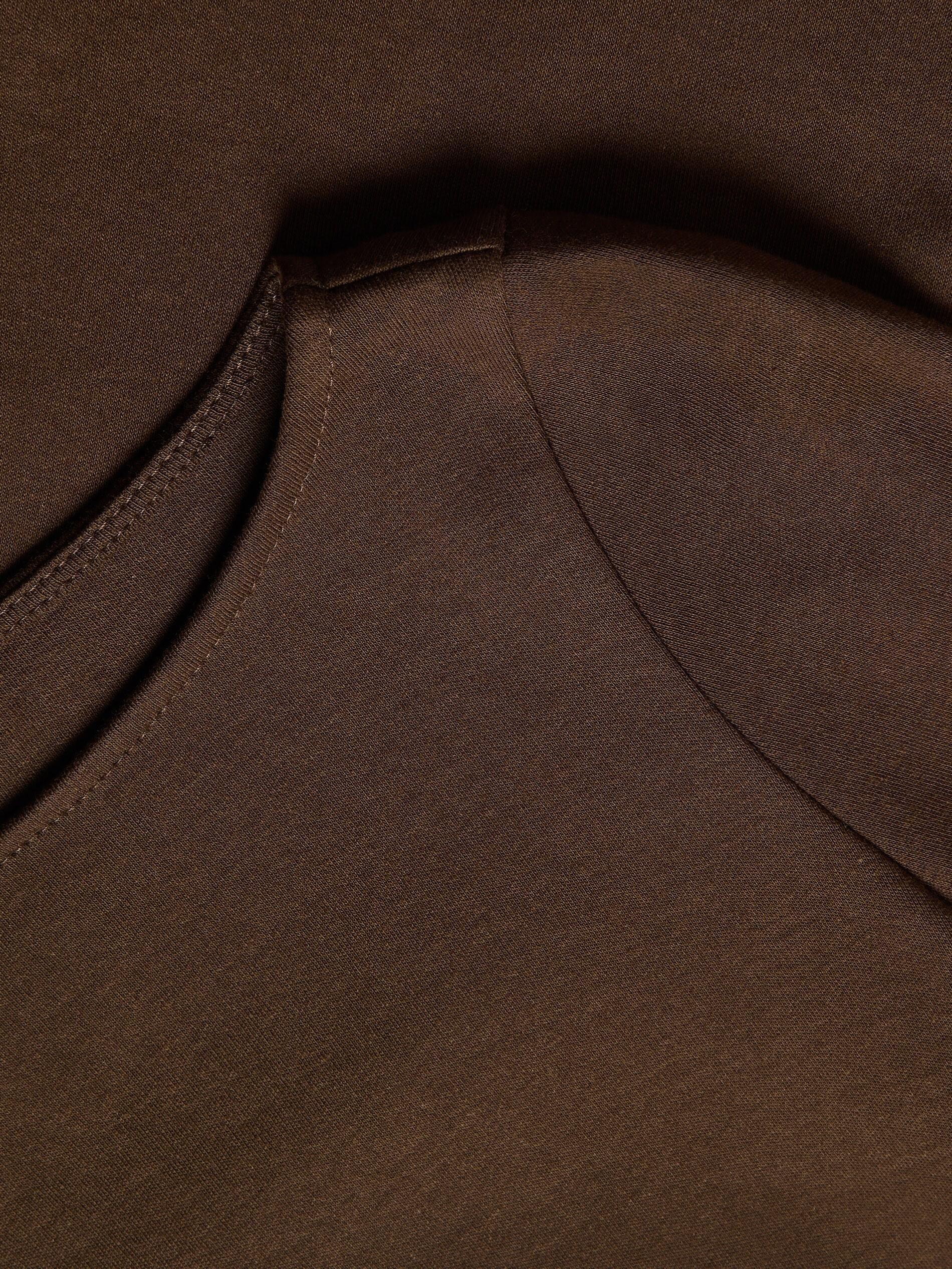 Brown Cotton Long Sleeve T-Shirt, Brown, large image number 4